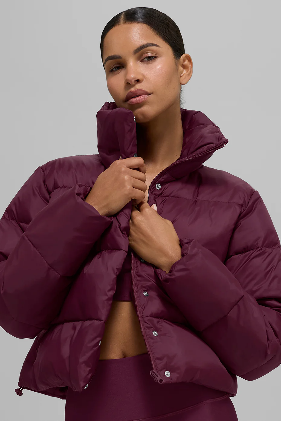 Gold Rush Puffer - Burgundy