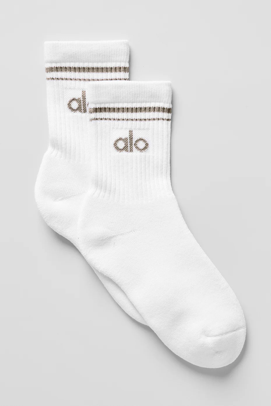Unisex Half-Crew Throwback Sock - White/Light Cocoa