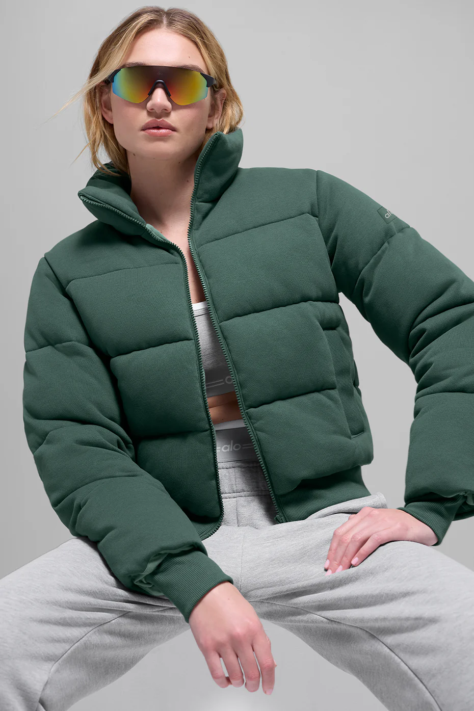 Sweatshirt Puffer - Clover Green