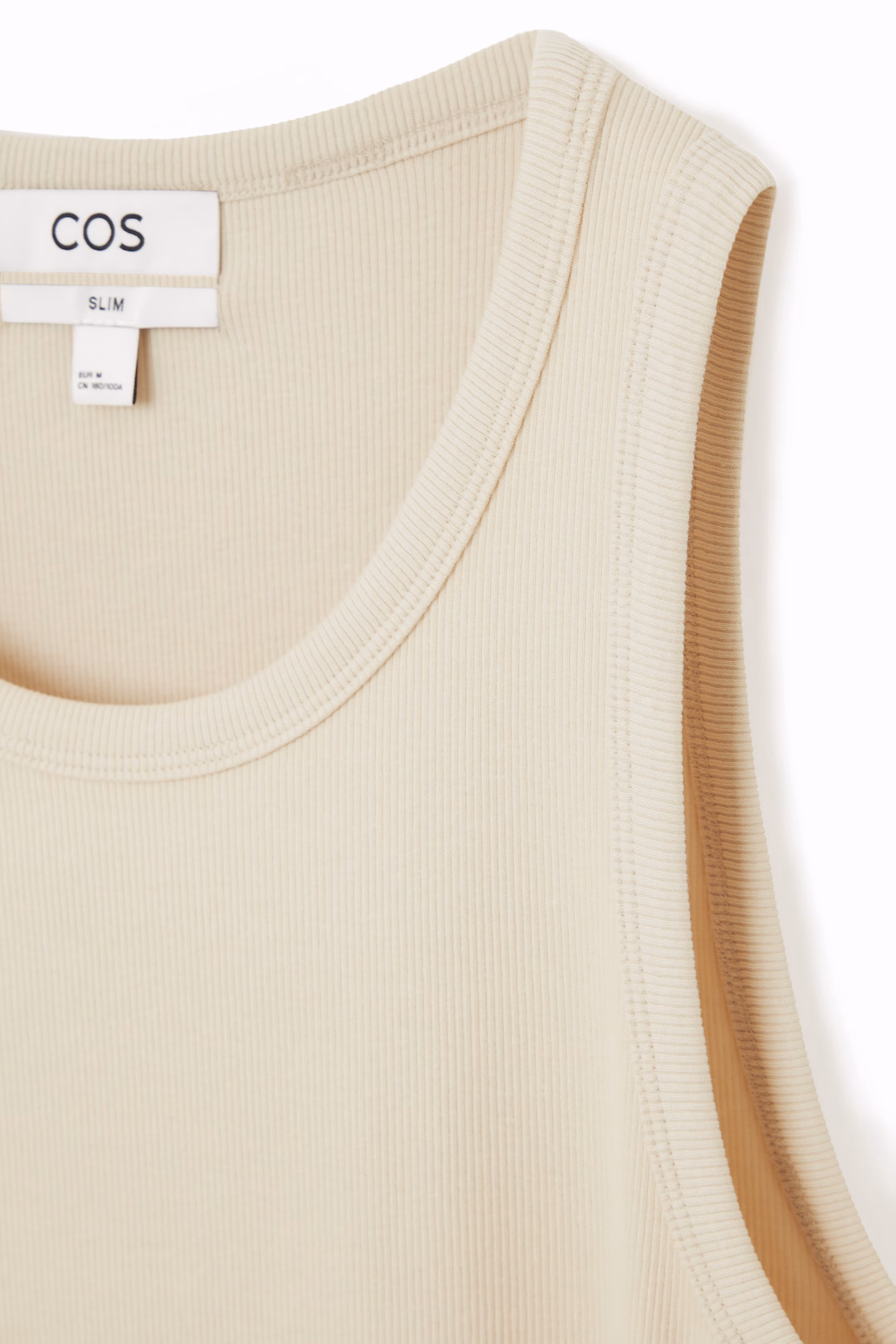 SLIM RIBBED COTTON TANK TOP