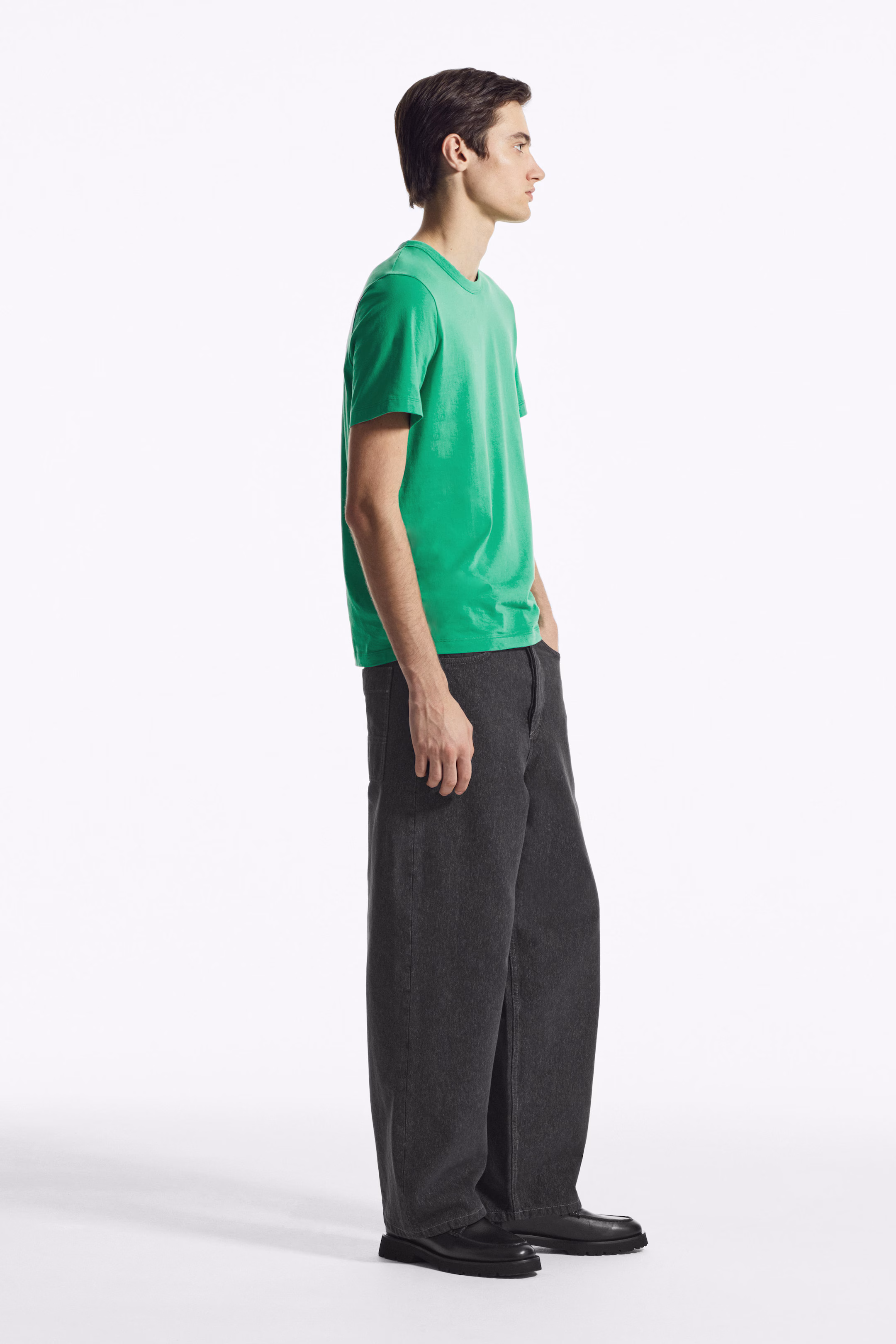 REGULAR LIGHTWEIGHT BRUSHED-COTTON T-SHIRT