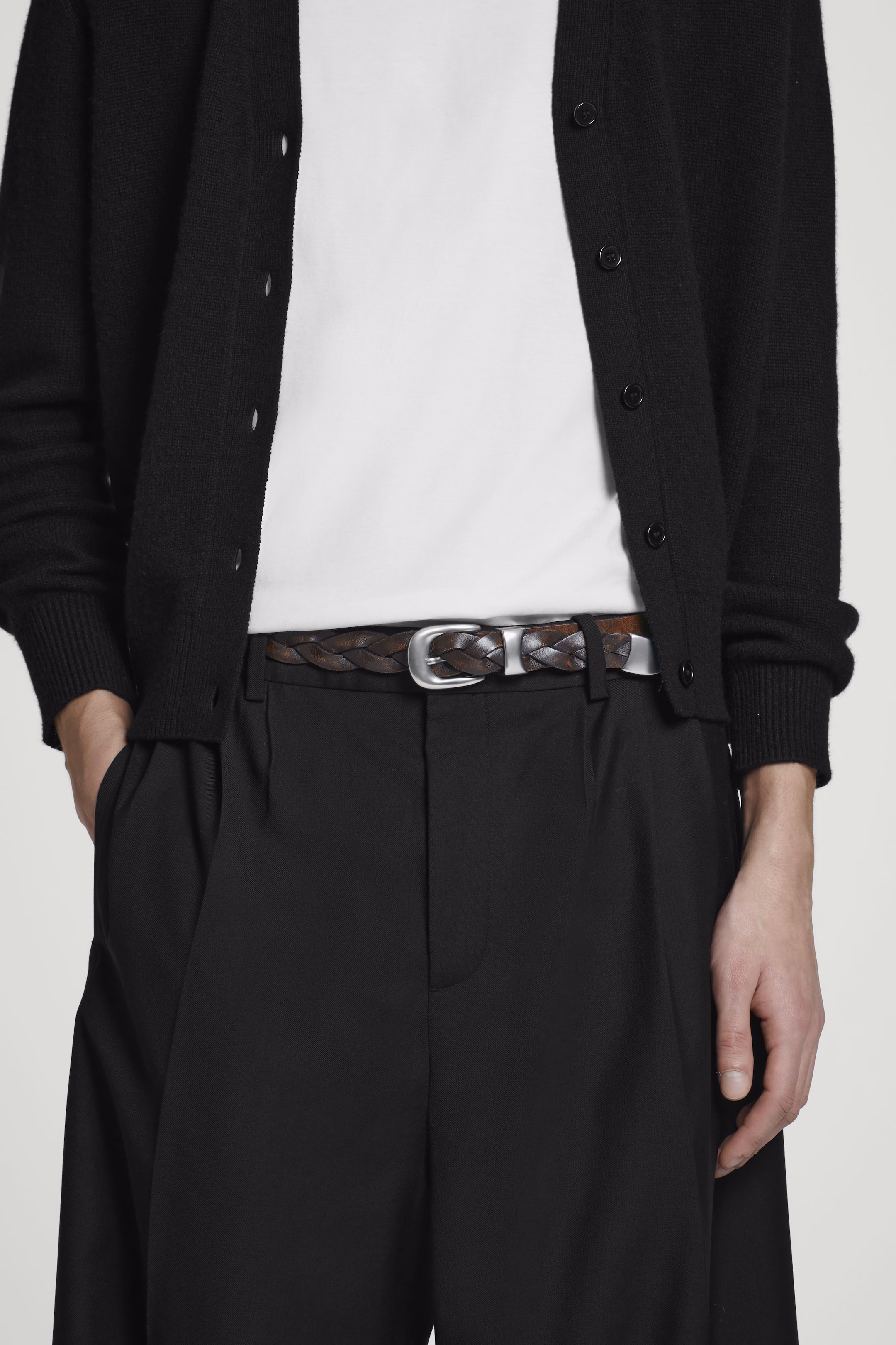 BRAIDED LEATHER BELT