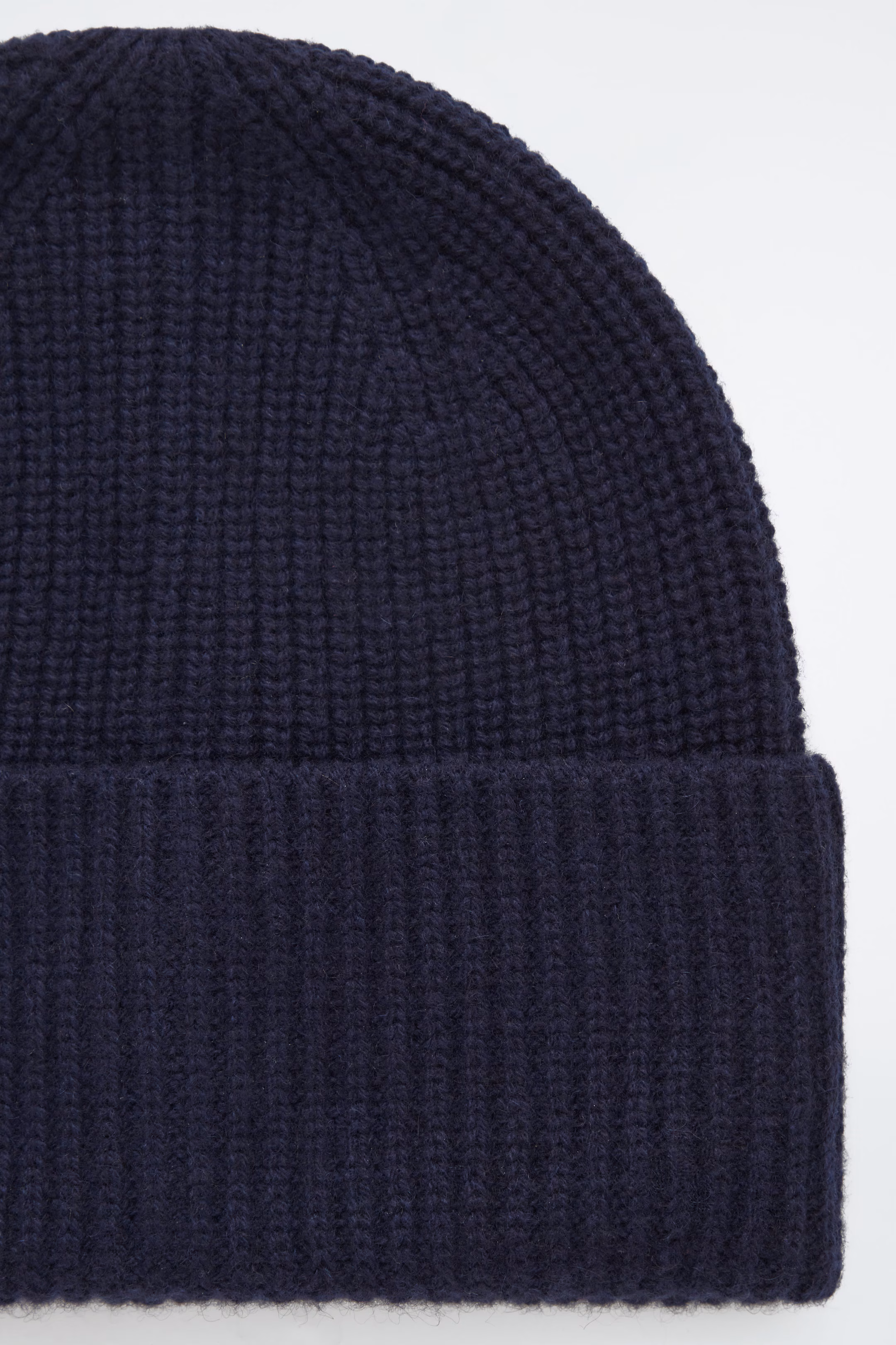 RIBBED WOOL AND CASHMERE BEANIE