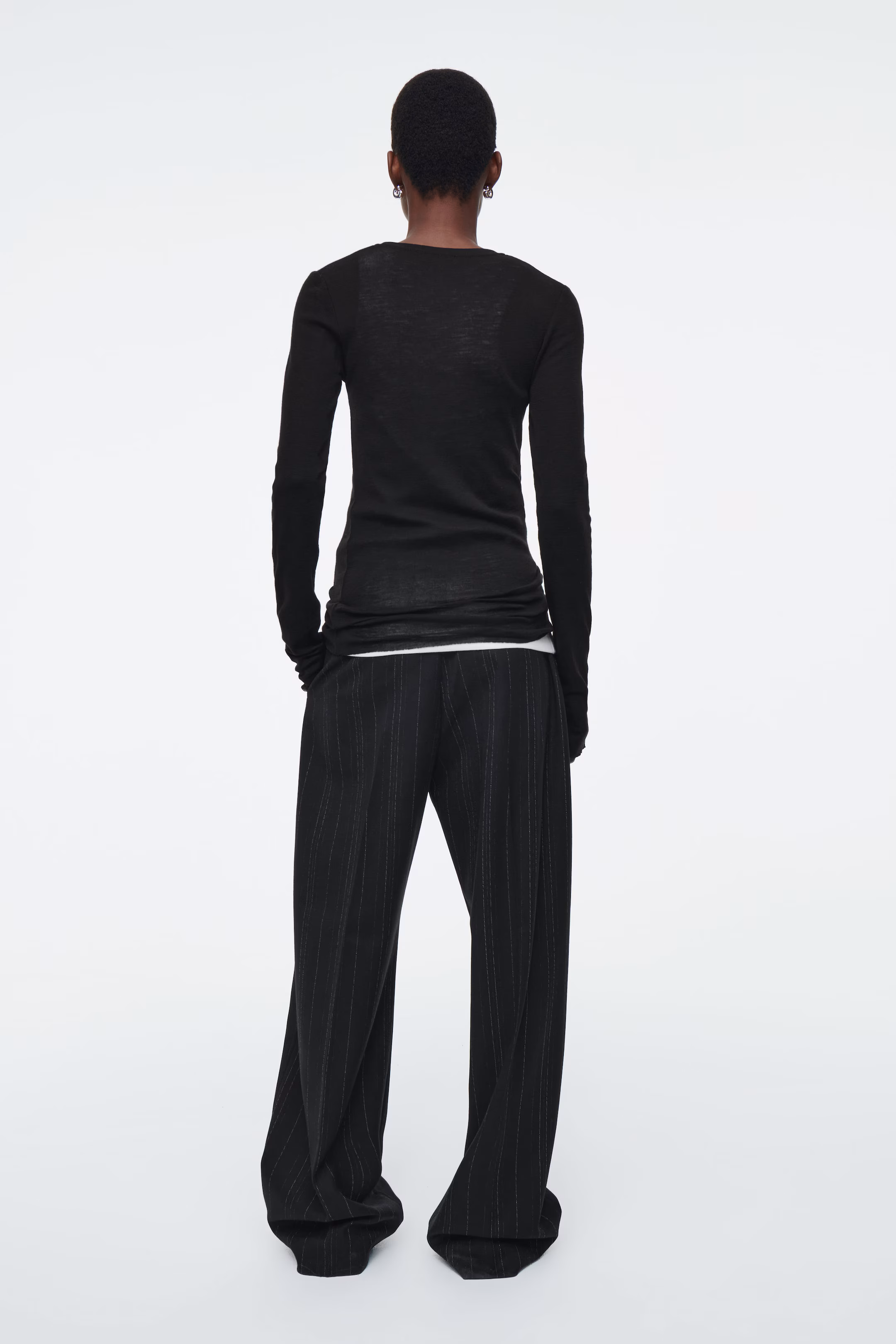 CREW-NECK MERINO WOOL TOP