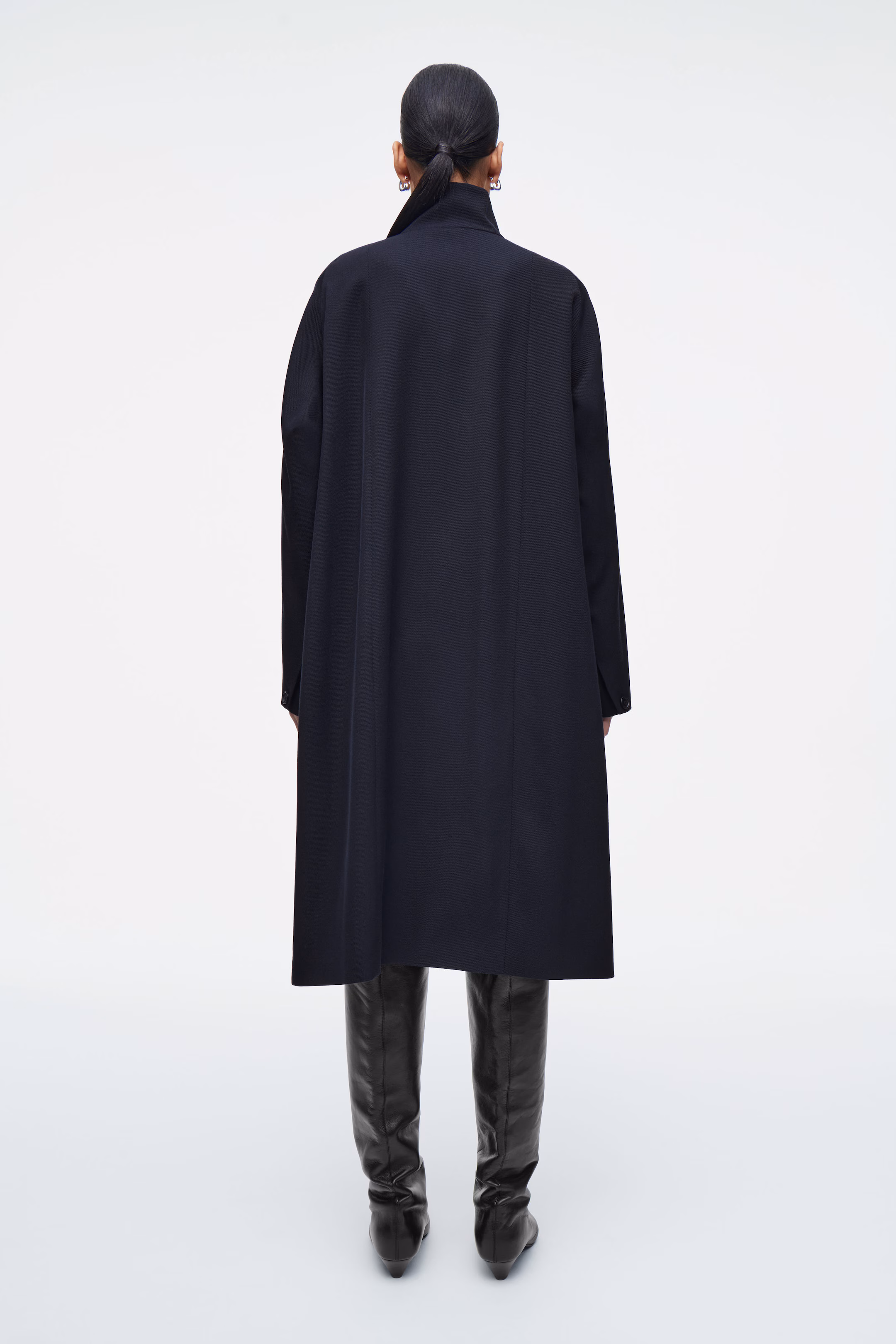 TRAPEZE WOOL-BLEND COAT