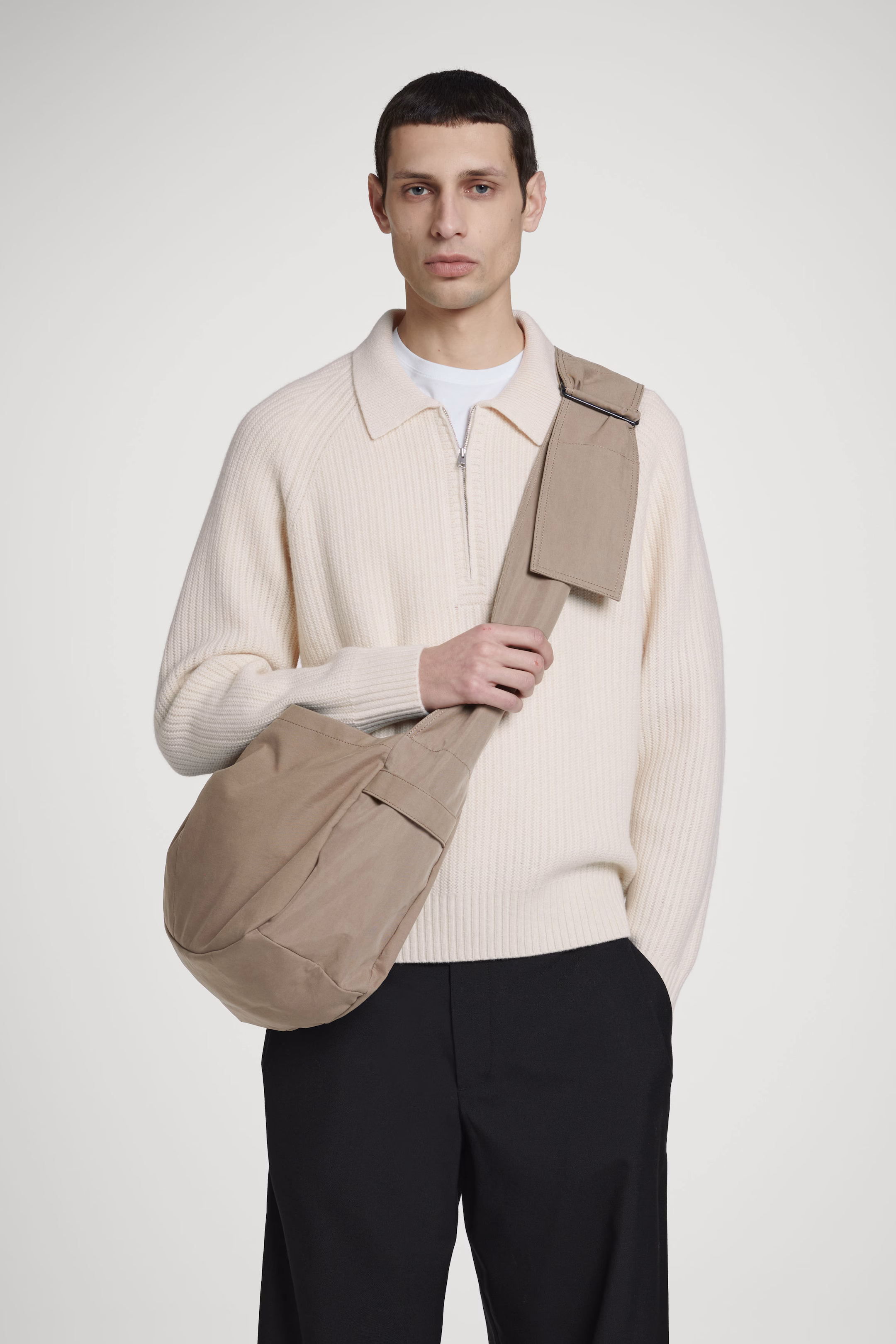 SLOUCHY WATER-REPELLENT CROSSBODY BAG - NYLON