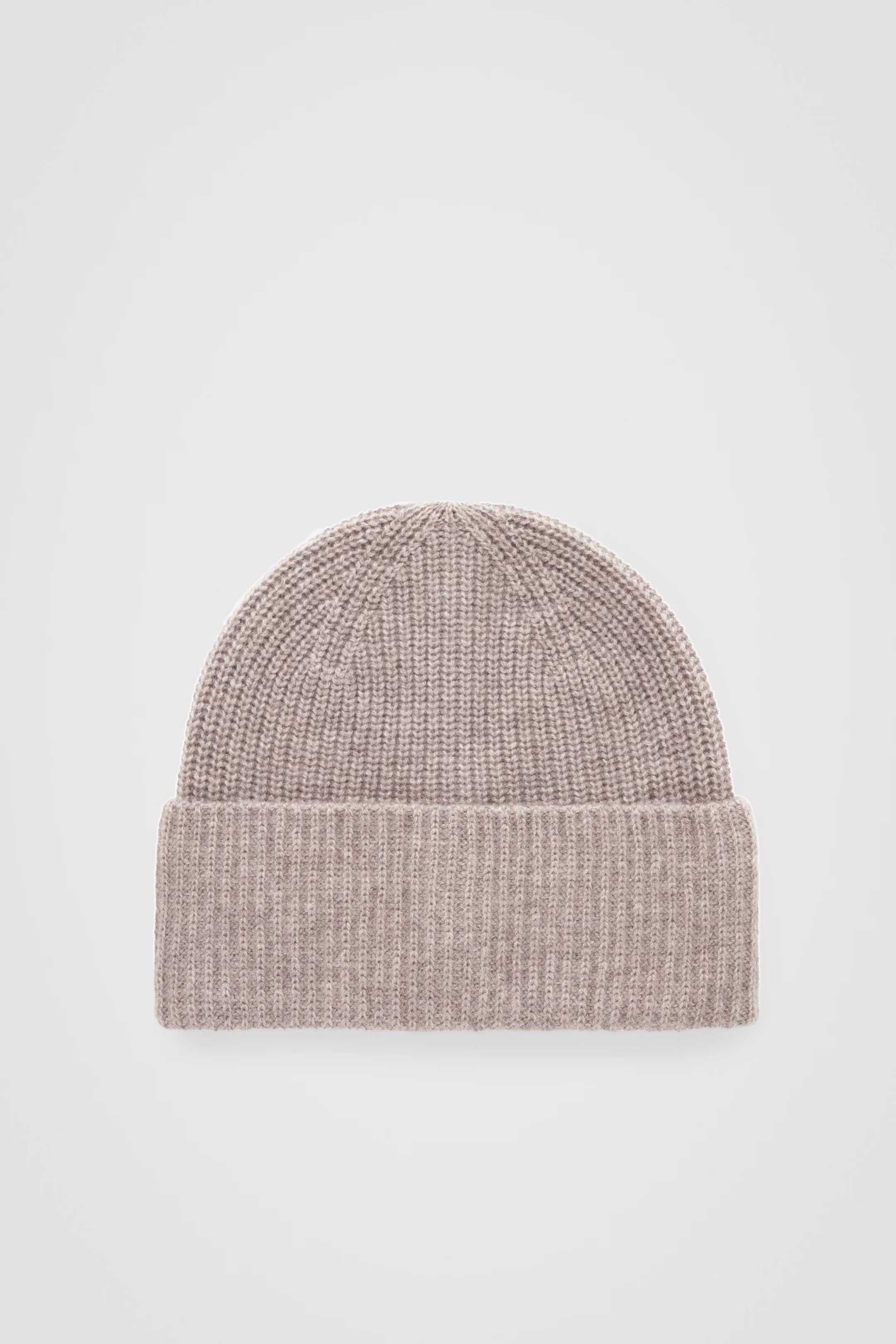 RIBBED WOOL AND CASHMERE BEANIE