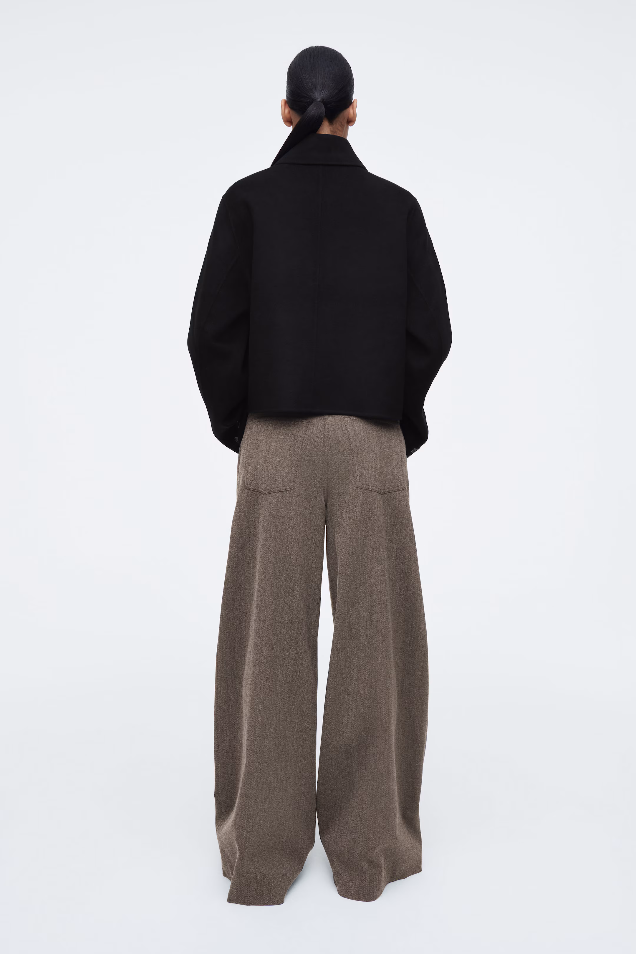 SHORT DOUBLE-FACED WOOL JACKET