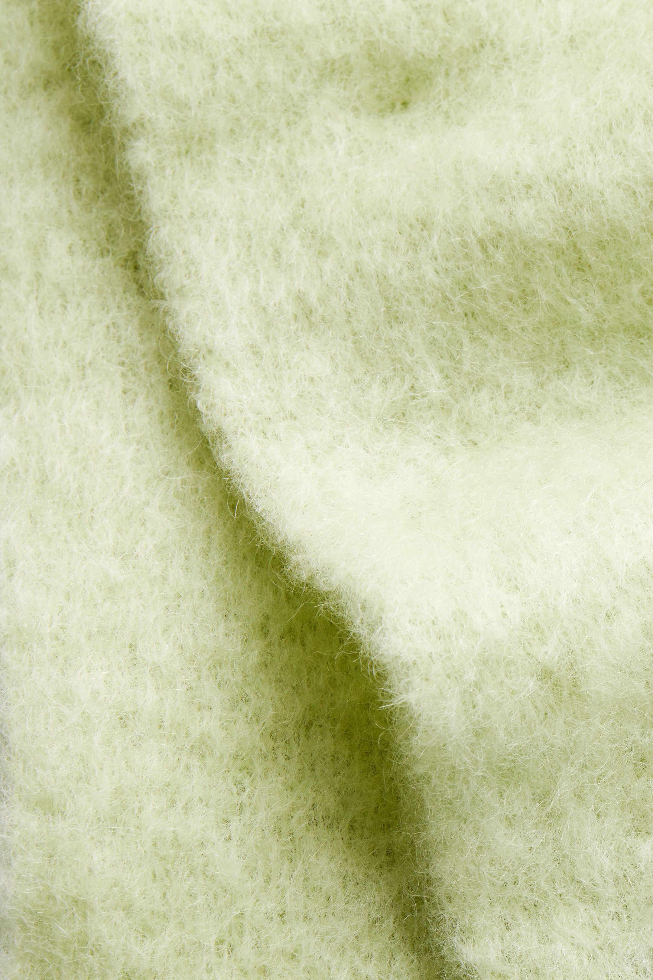 FRINGED BRUSHED-MOHAIR SCARF