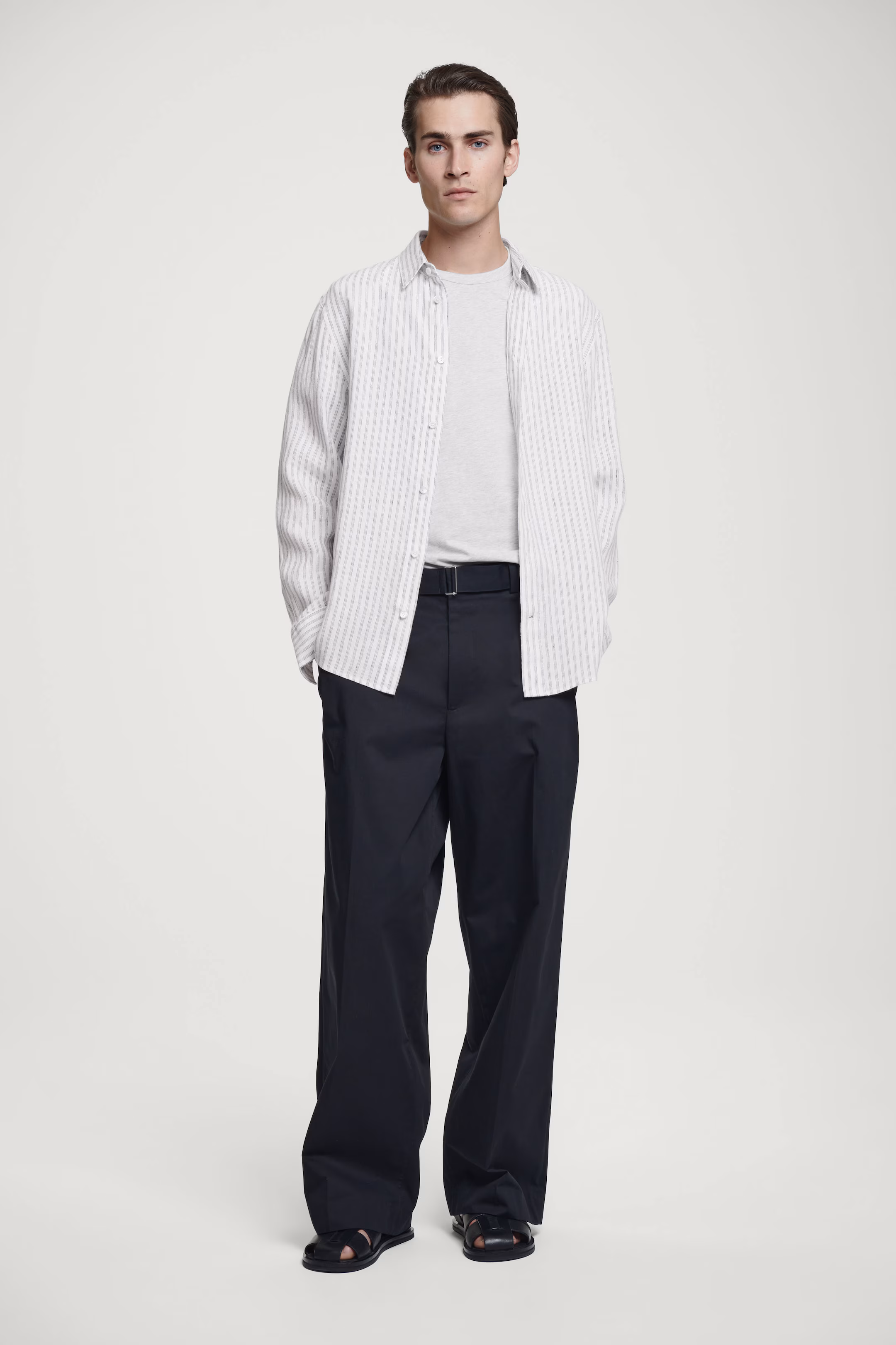 REGULAR LIGHTWEIGHT BRUSHED-COTTON T-SHIRT