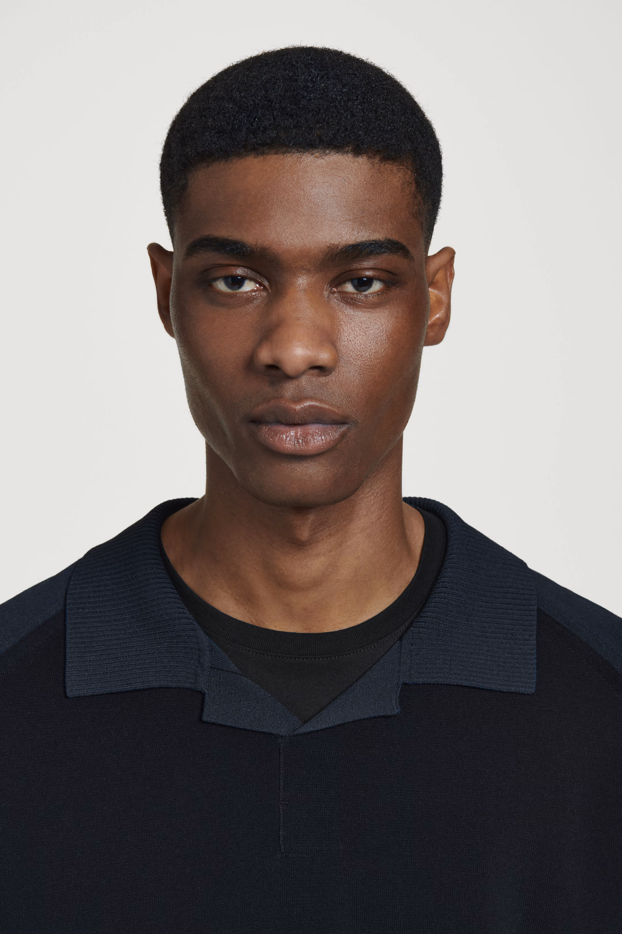 COLOUR-BLOCK DOUBLE-FACED POLO SHIRT