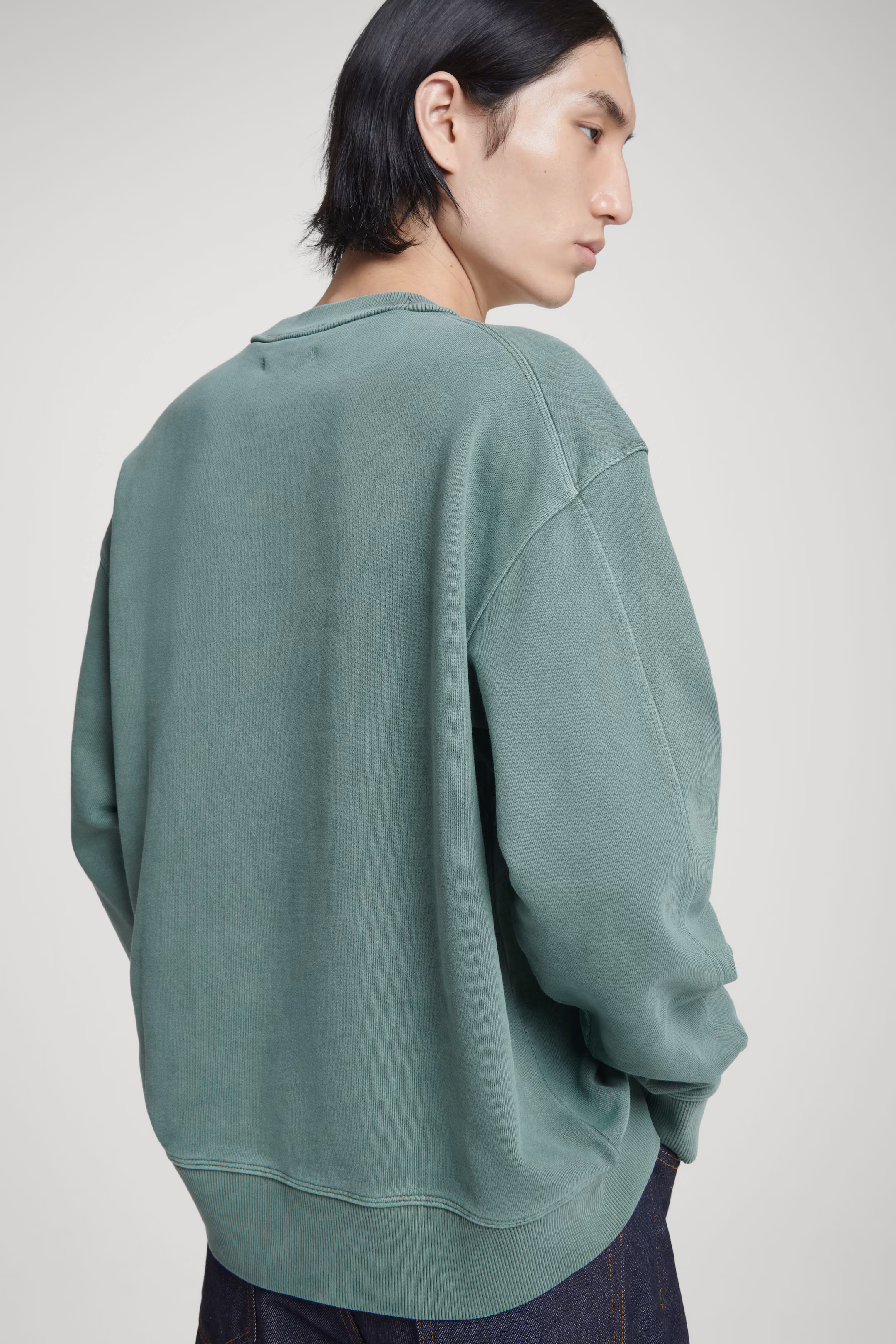 RELAXED WASHED-COTTON SWEATSHIRT