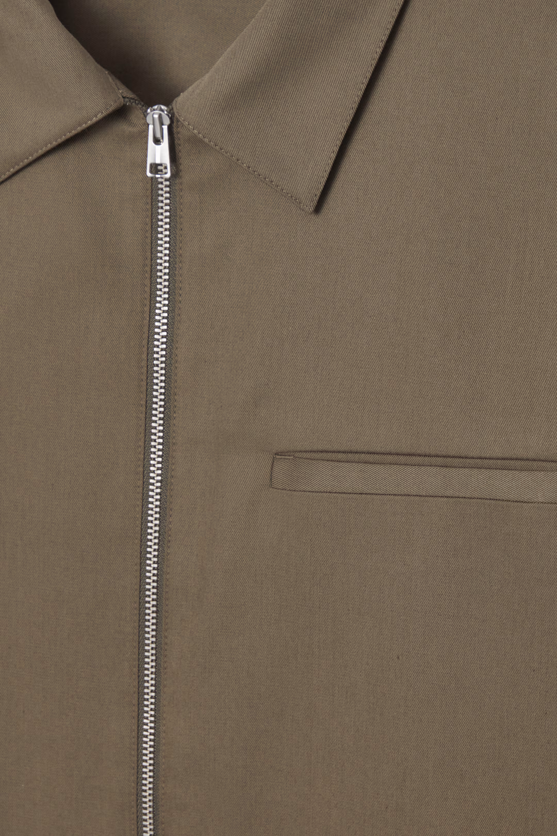 ZIPPED TWILL SHIRT