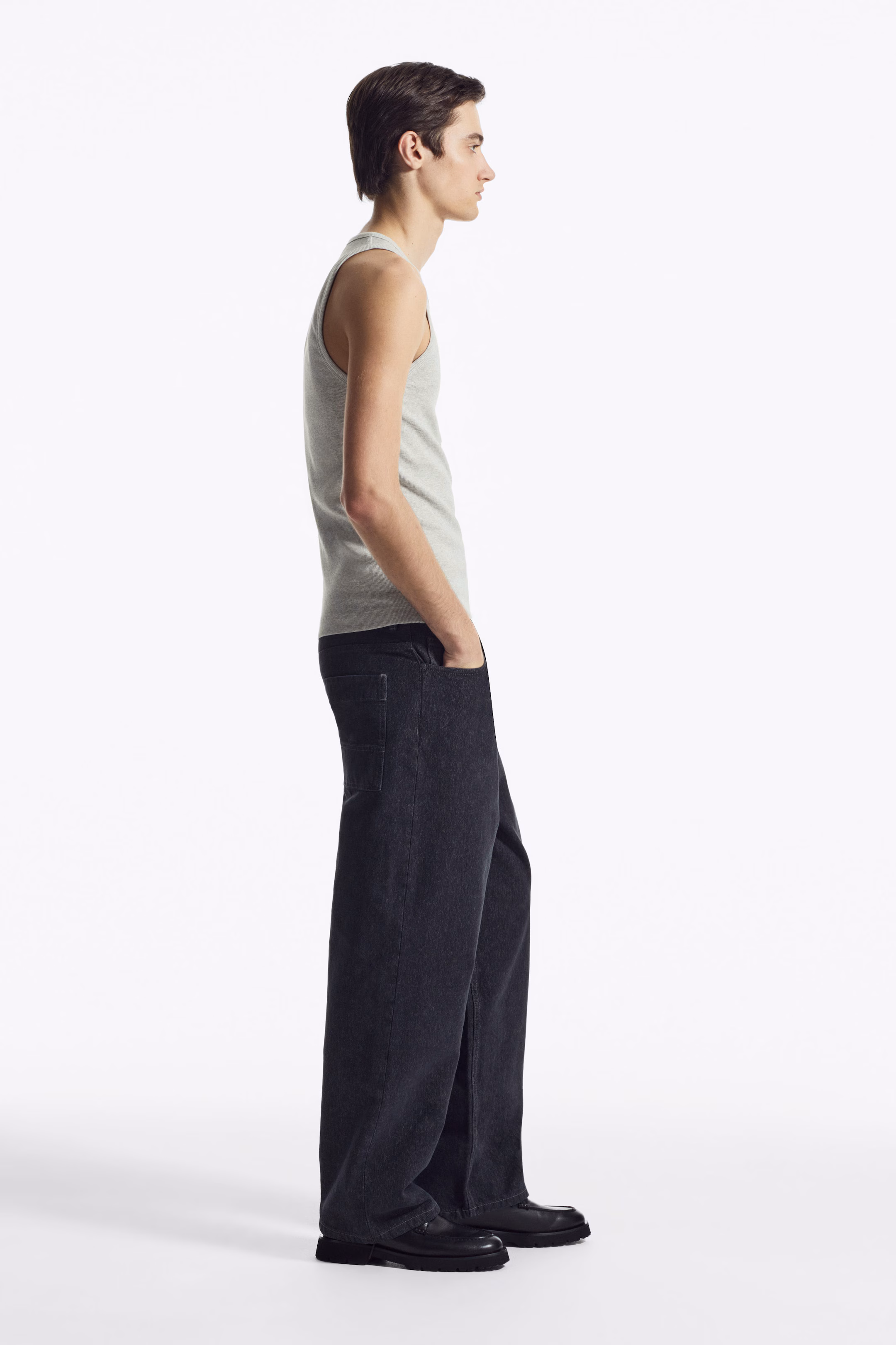 SLIM RIBBED COTTON TANK TOP