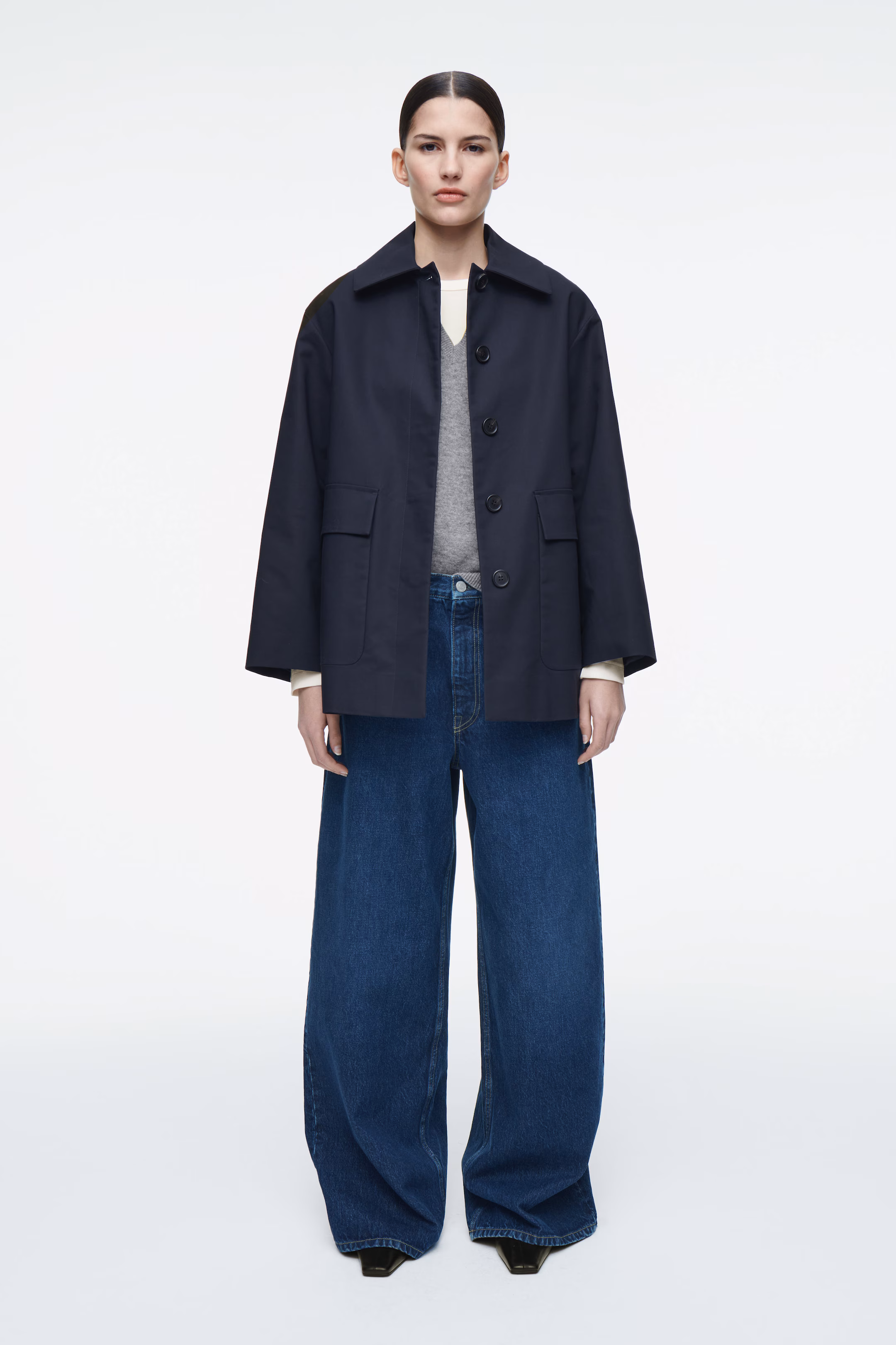 COLLARED COTTON CAR JACKET