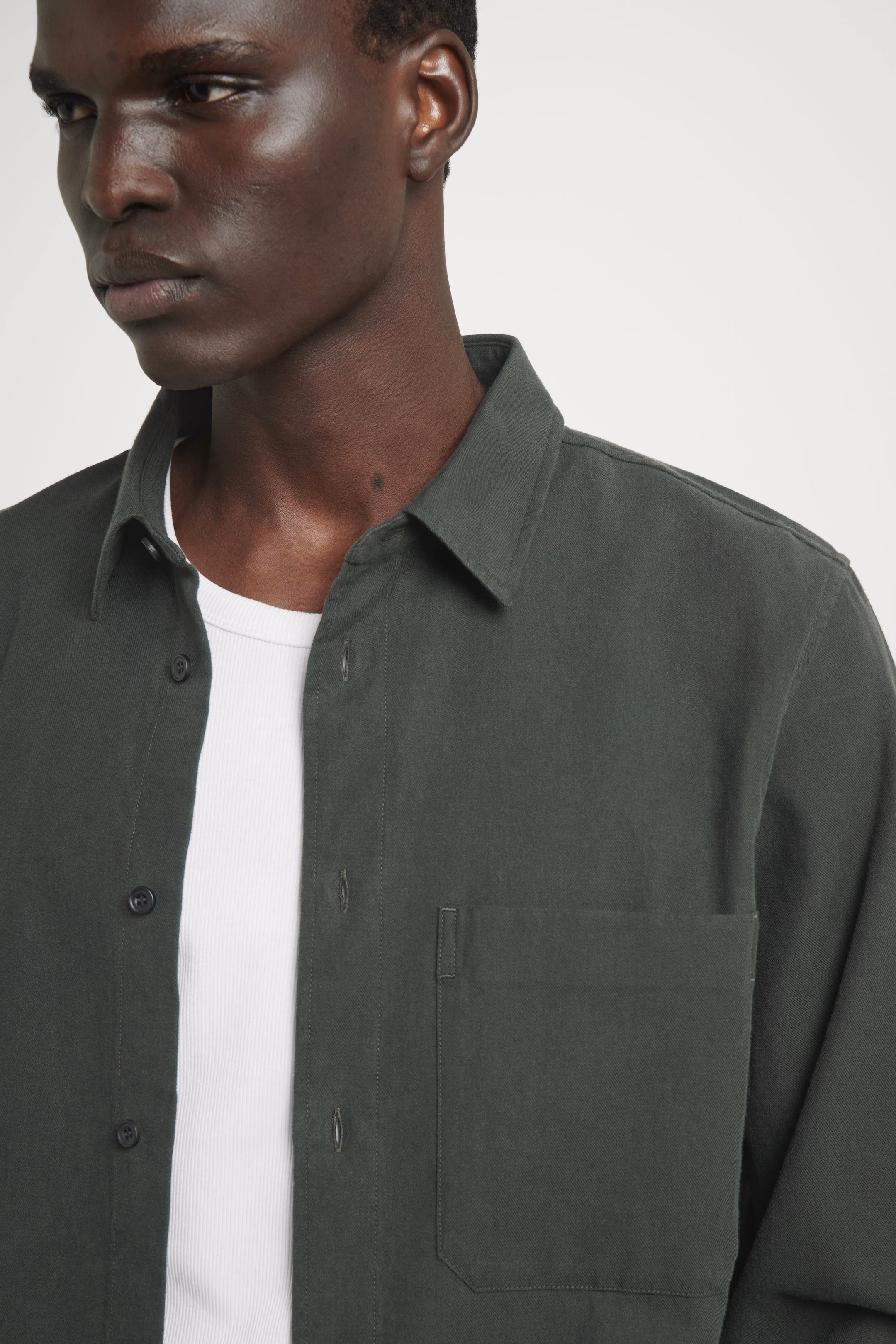 RELAXED BRUSHED COTTON-BLEND SHIRT