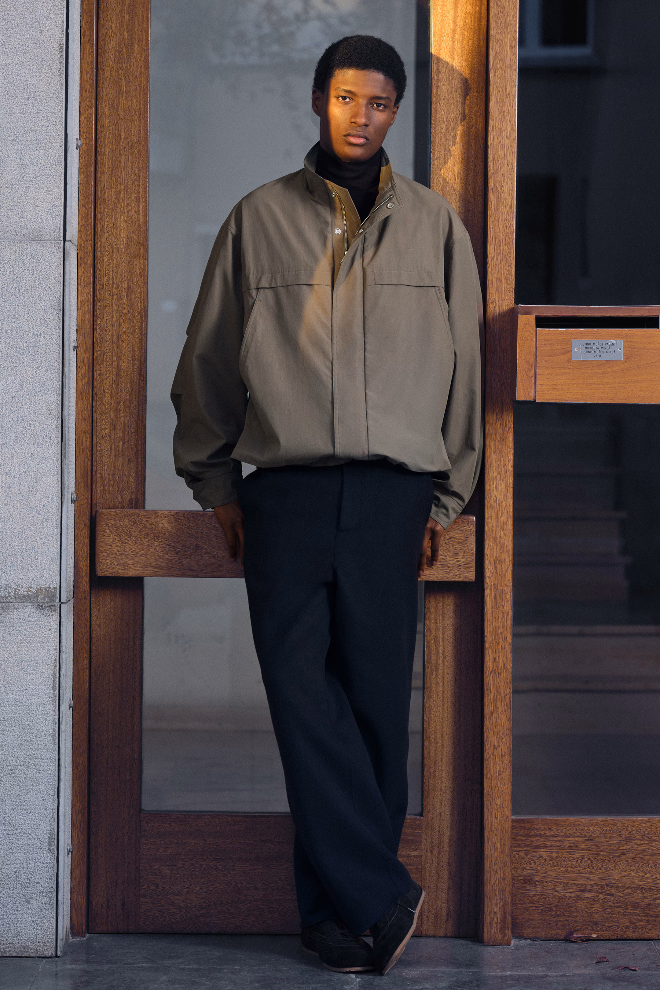 TWILL UTILITY BOMBER JACKET