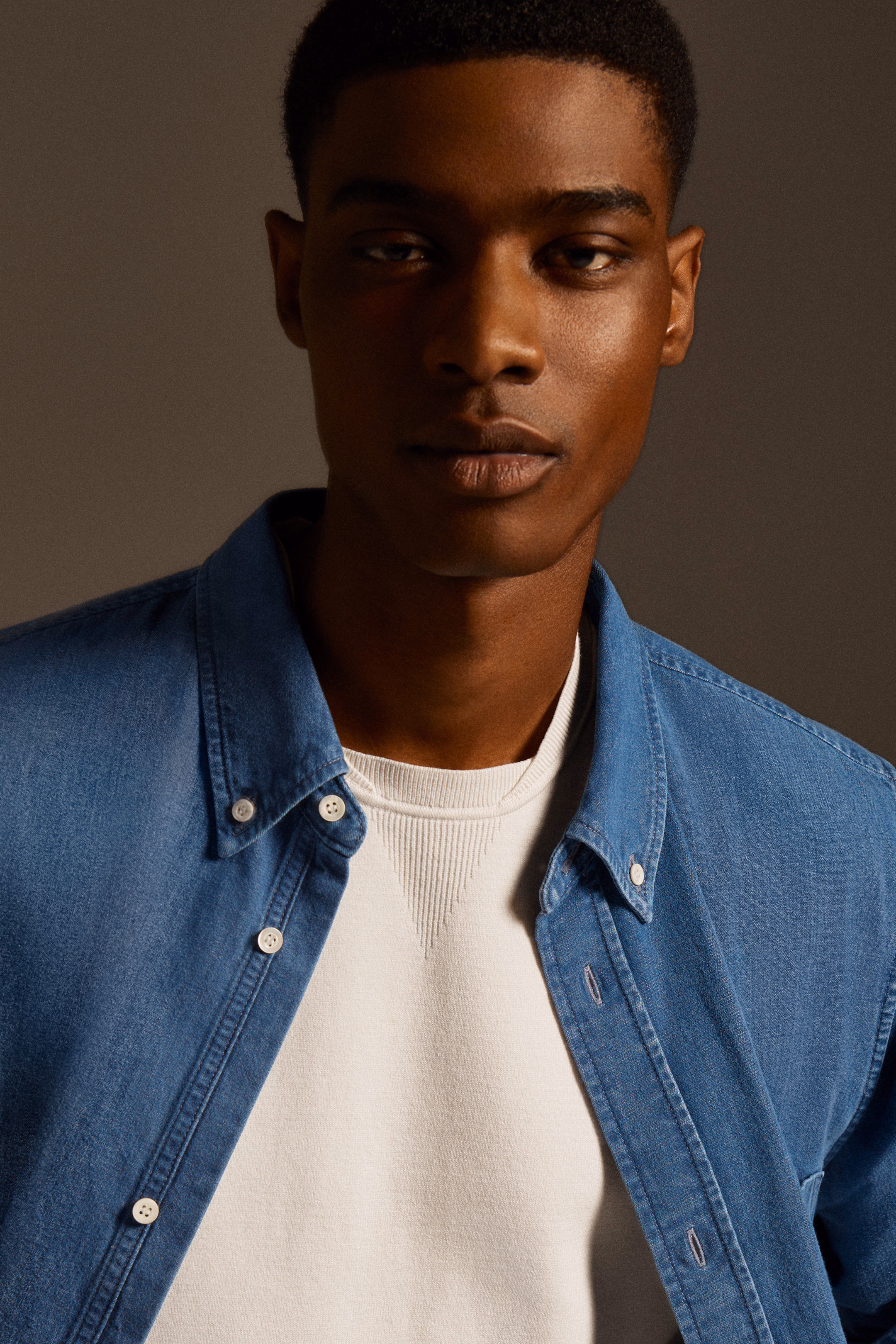 DOUBLE-FACED BOMBER-NECK KNITTED JUMPER