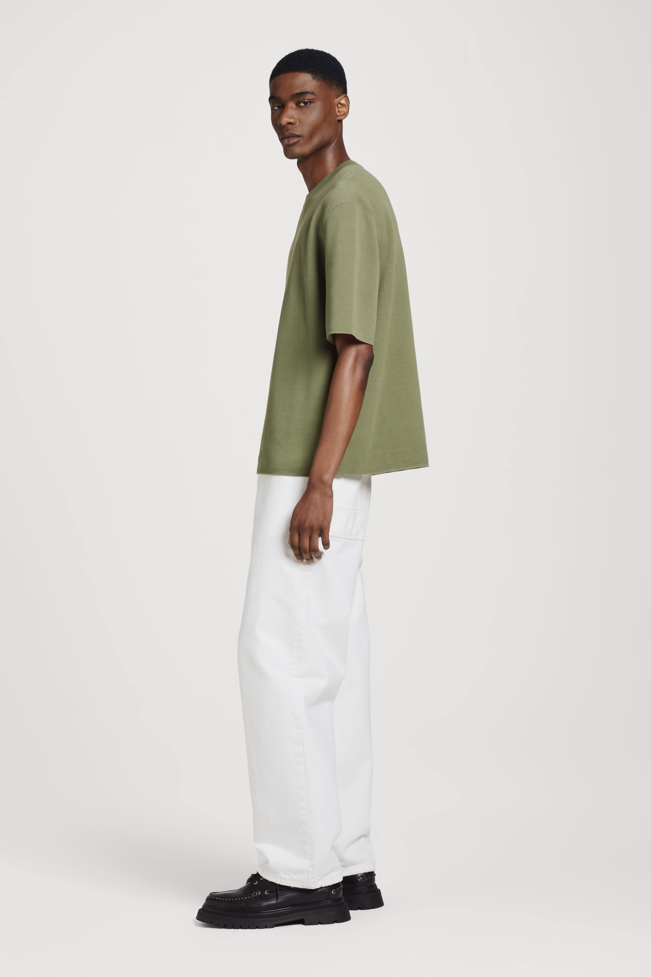 RELAXED DOUBLE-FACED KNIT T-SHIRT