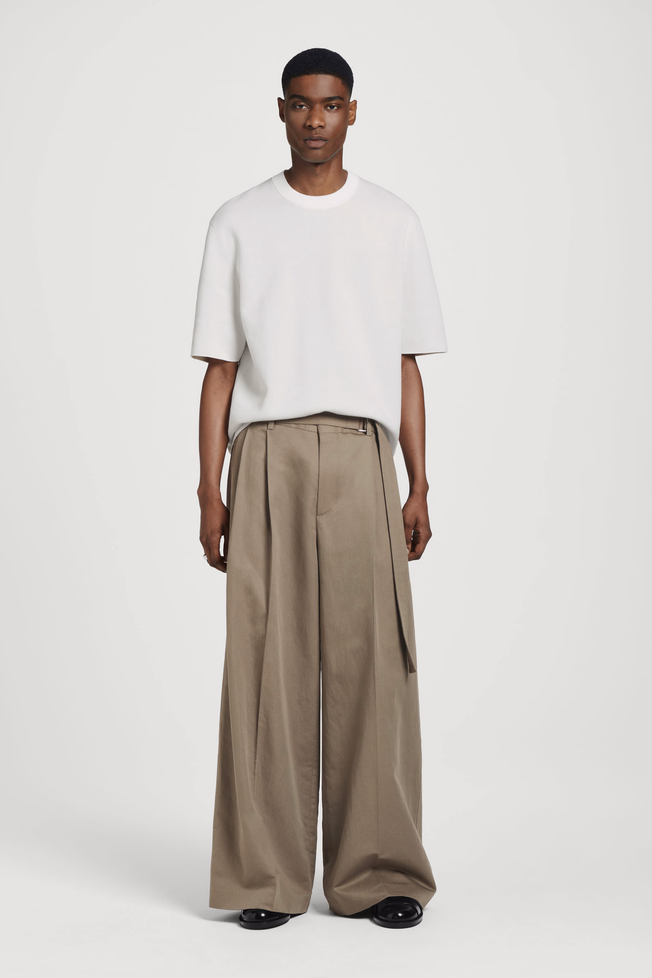 RELAXED DOUBLE-FACED KNIT T-SHIRT