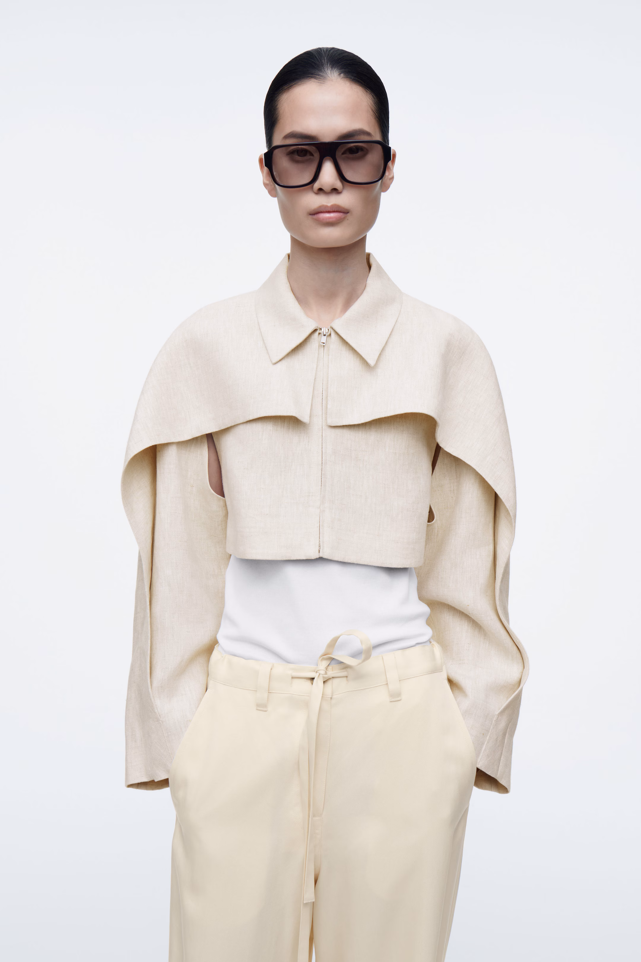 CROPPED LINEN JACKET