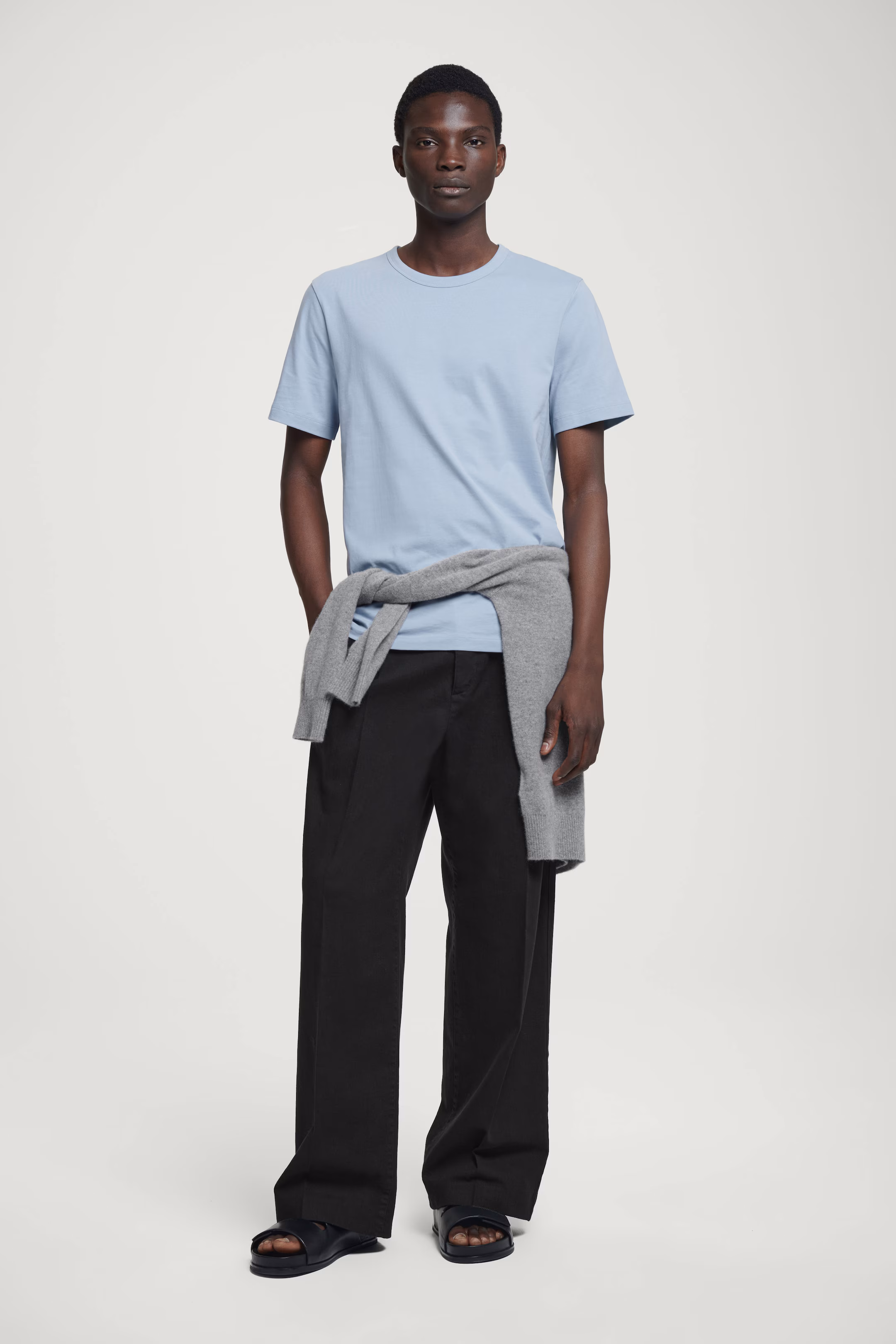 REGULAR LIGHTWEIGHT BRUSHED-COTTON T-SHIRT