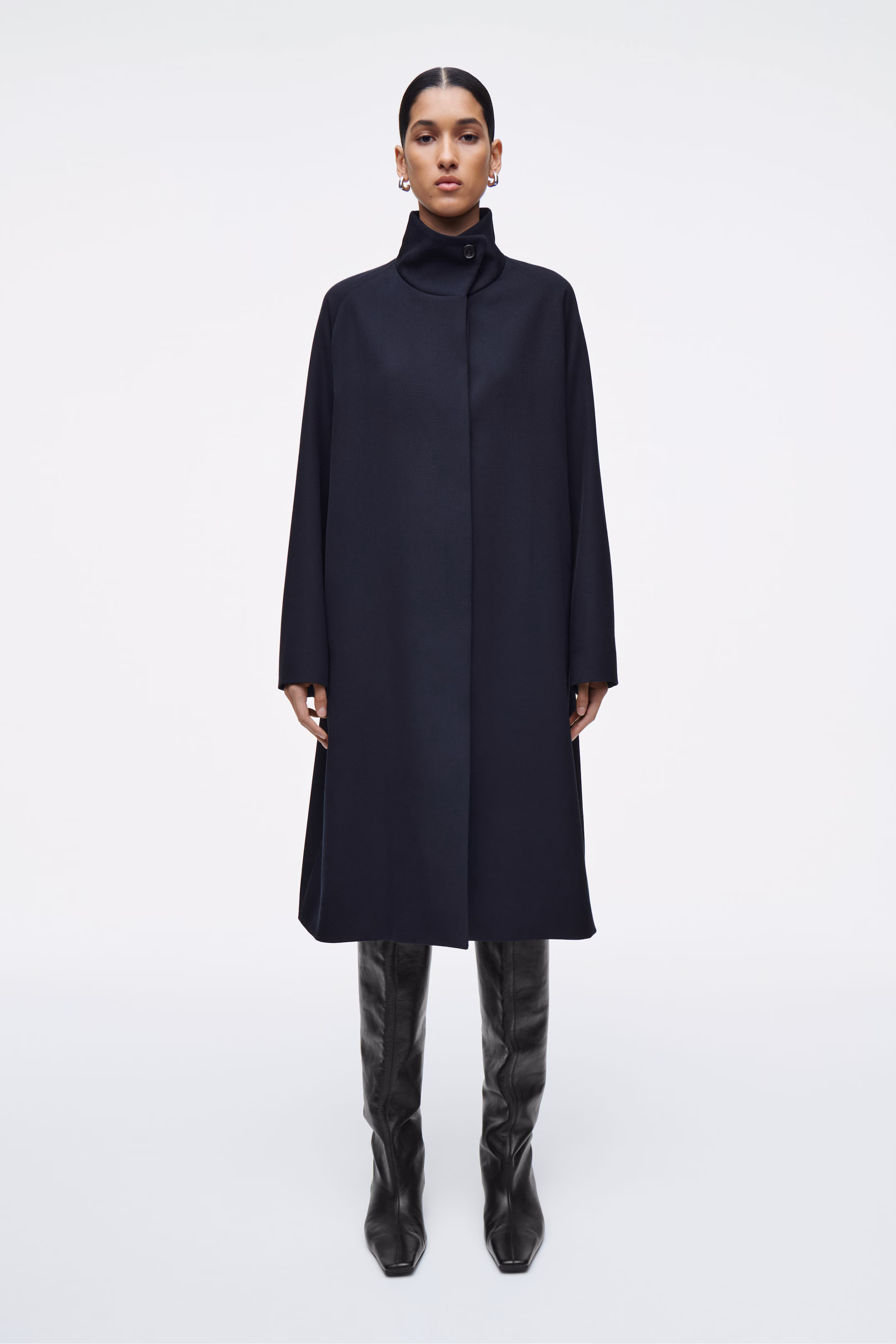 TRAPEZE WOOL-BLEND COAT