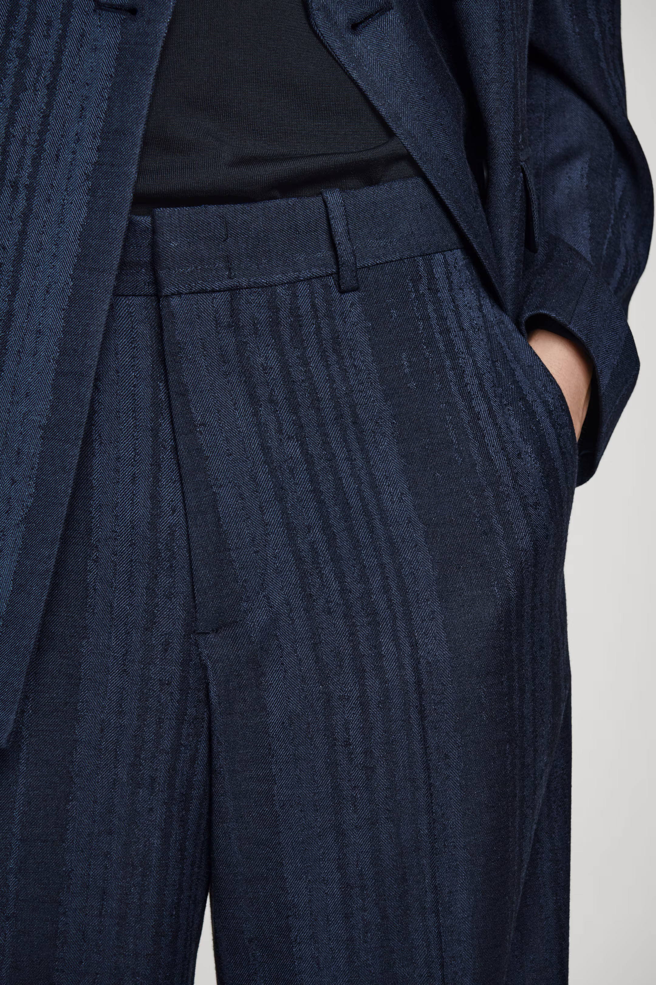 JACQUARD STRAIGHT-LEG TROUSERS