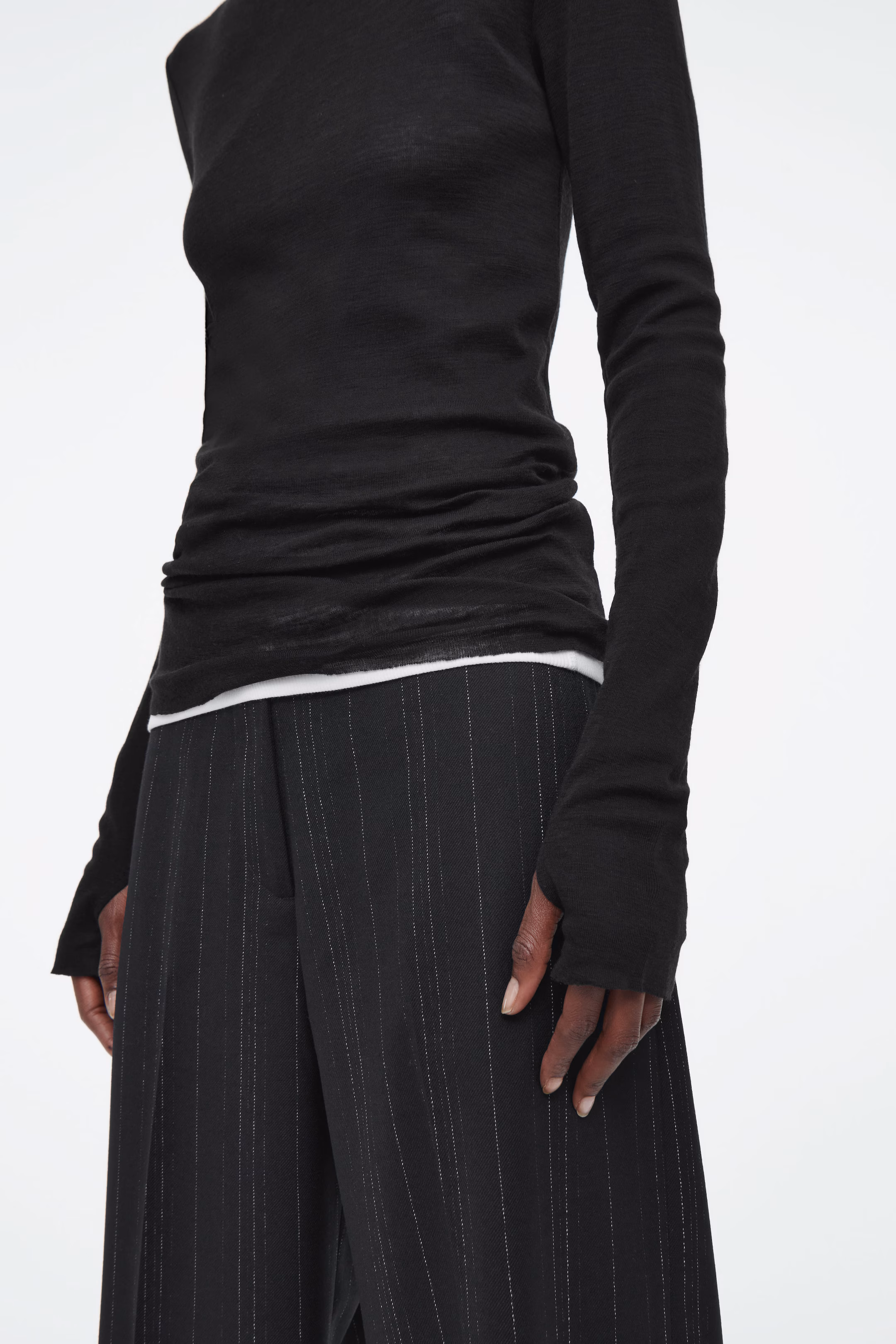 CREW-NECK MERINO WOOL TOP