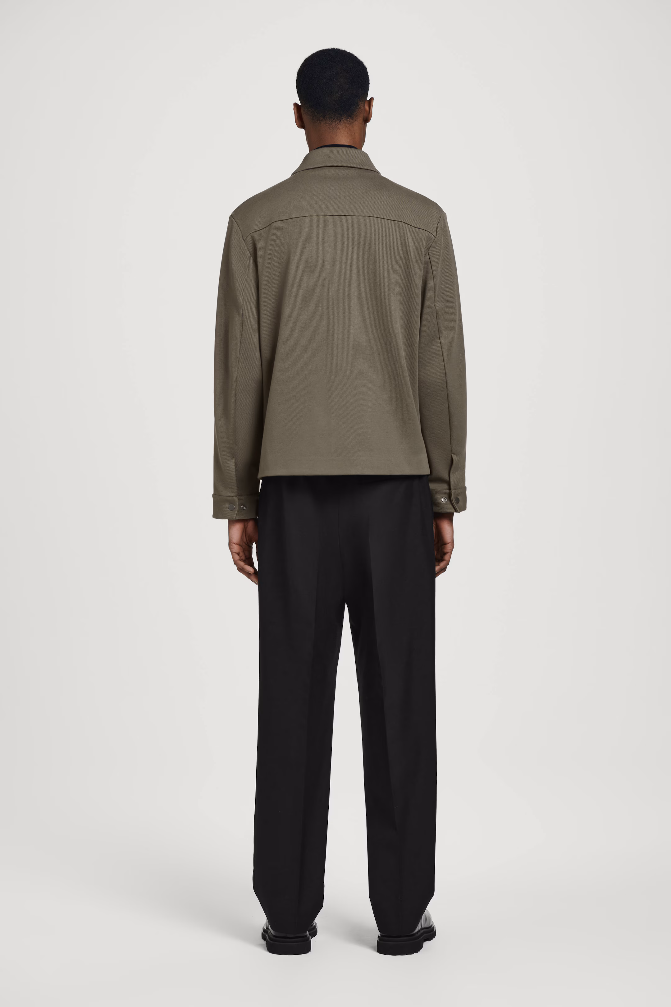 JERSEY-TWILL SHIRT JACKET