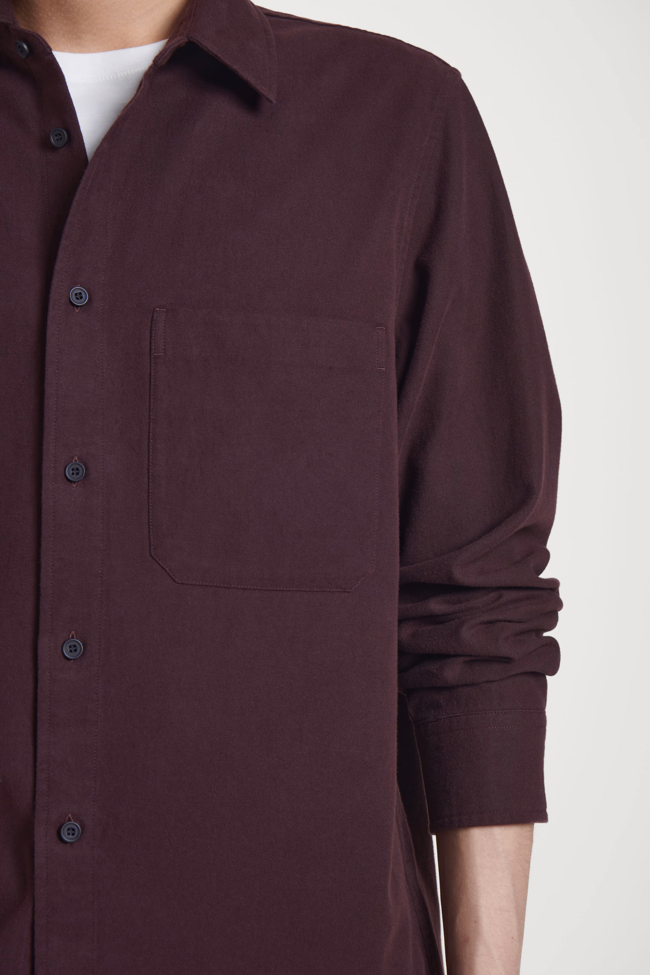 RELAXED BRUSHED COTTON-BLEND SHIRT