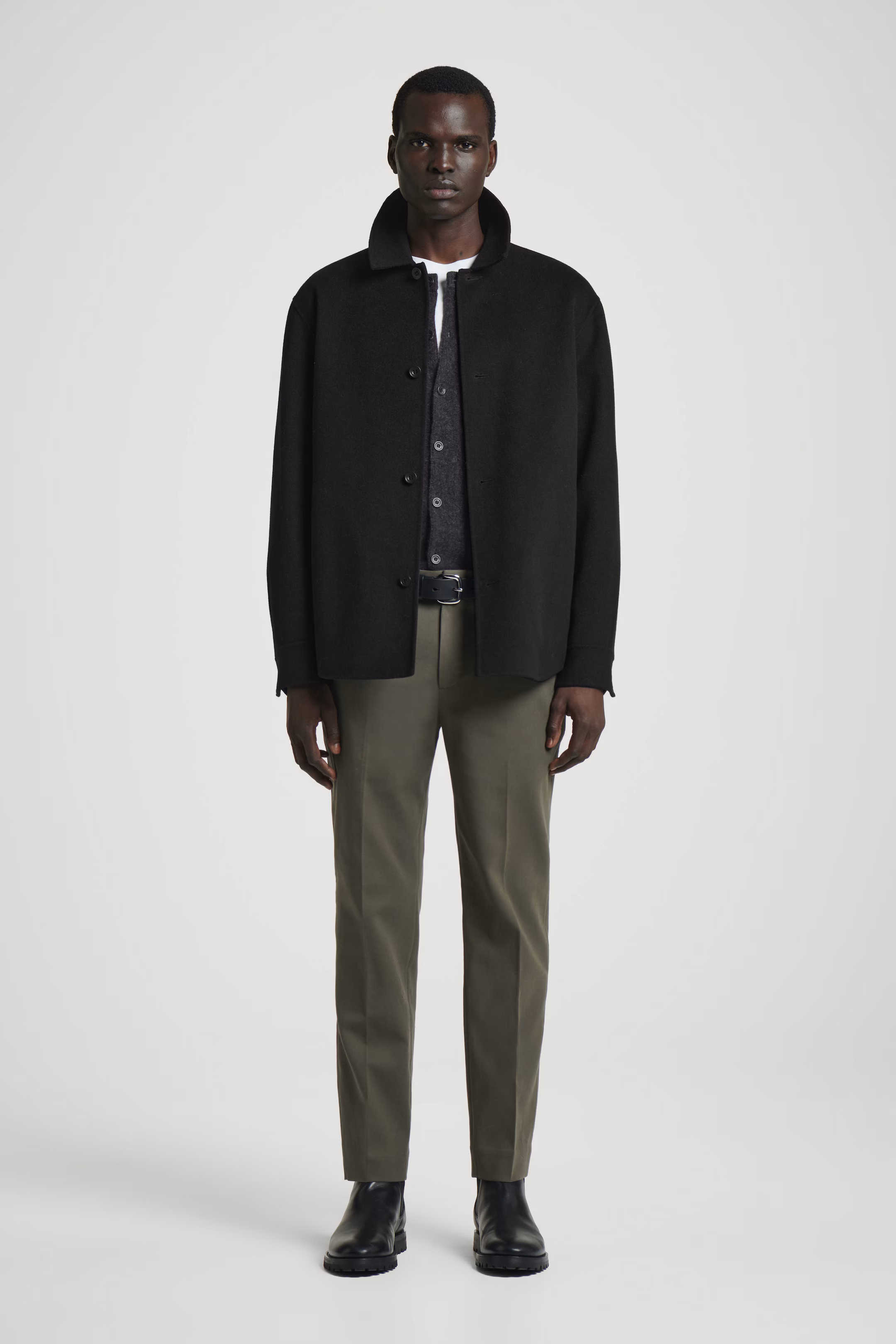 SLIM-FIT COTTON TROUSERS