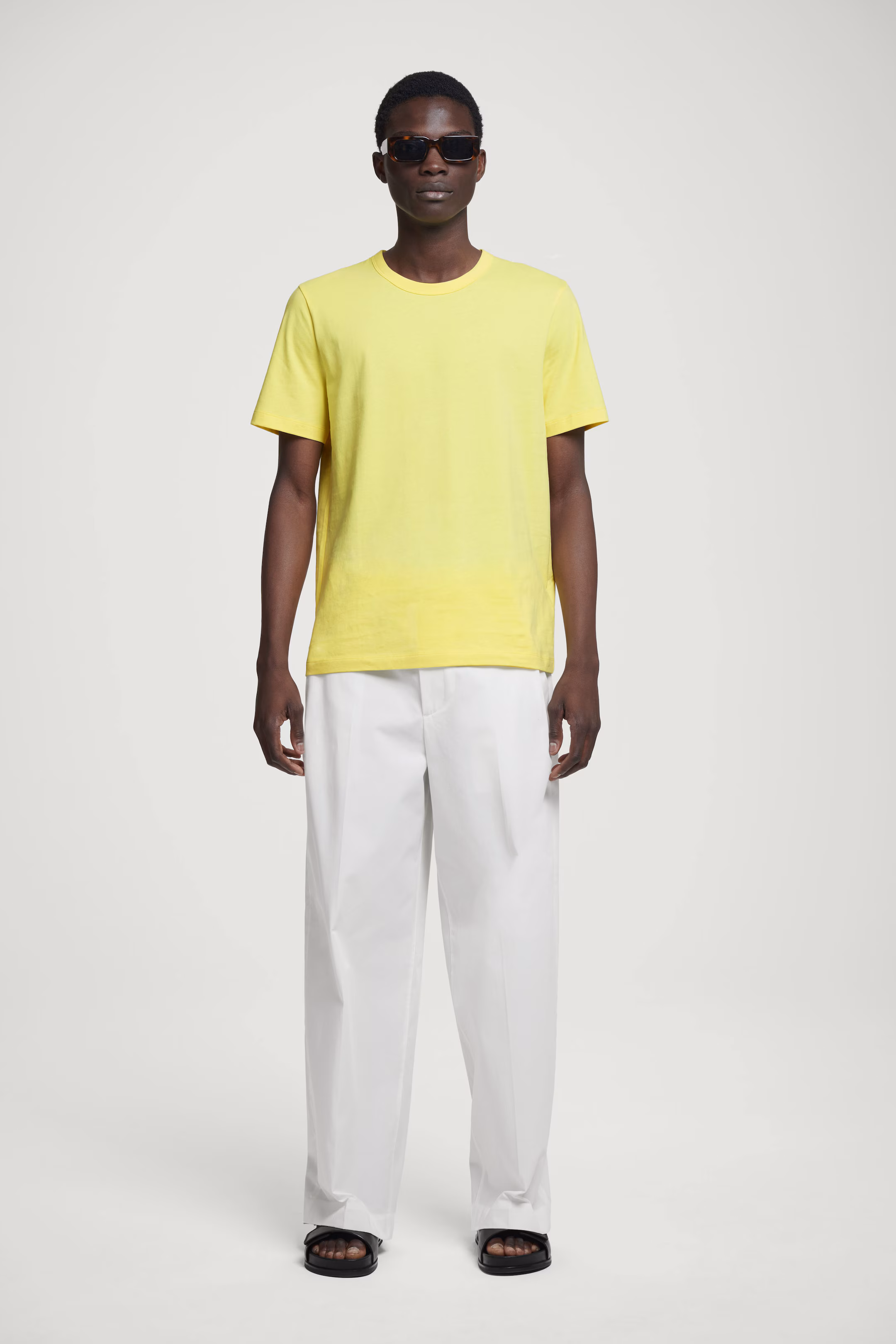 REGULAR LIGHTWEIGHT BRUSHED-COTTON T-SHIRT