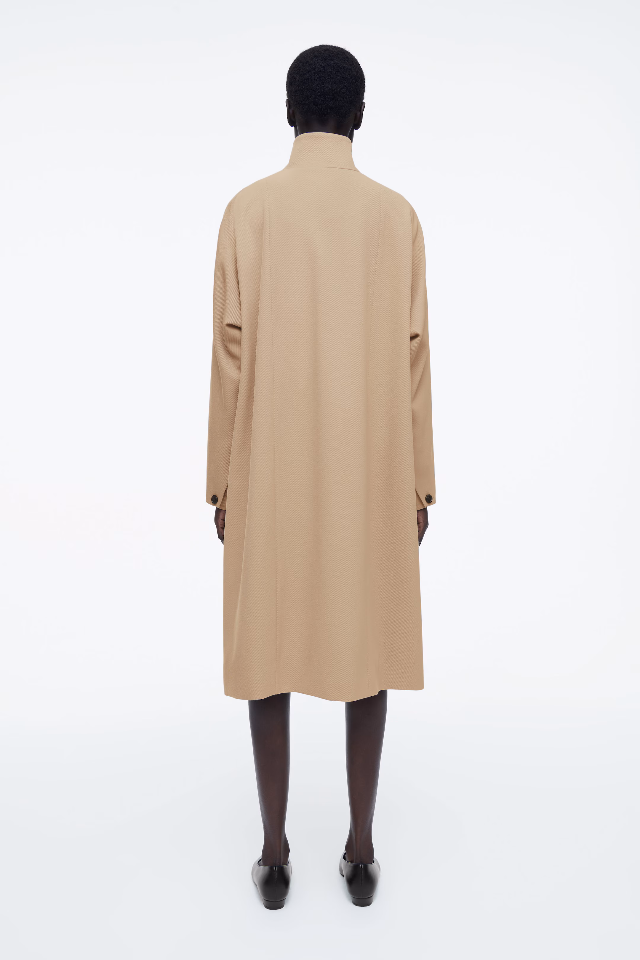 TRAPEZE WOOL-BLEND COAT