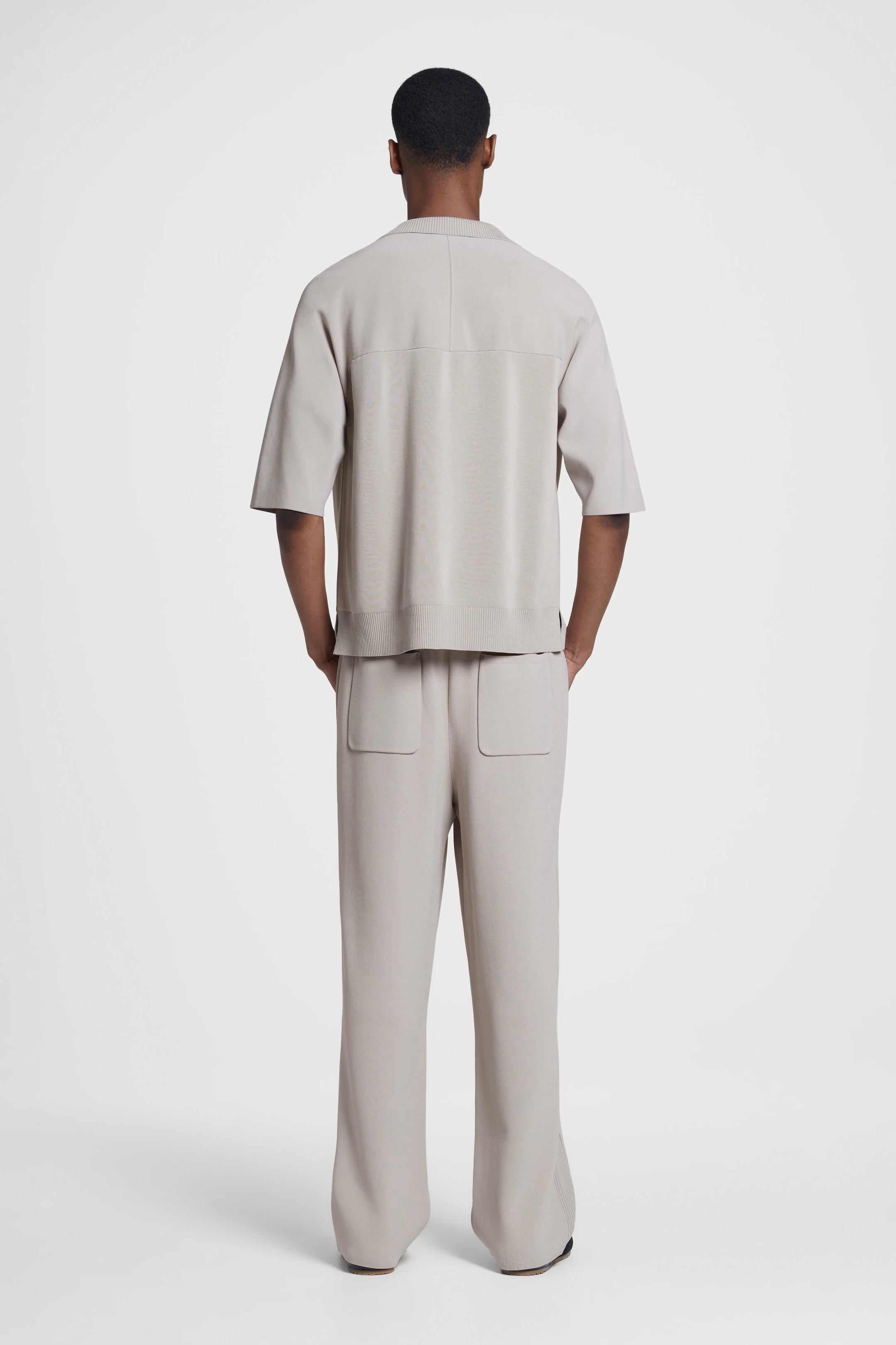 COLOUR-BLOCK DOUBLE-FACED POLO SHIRT