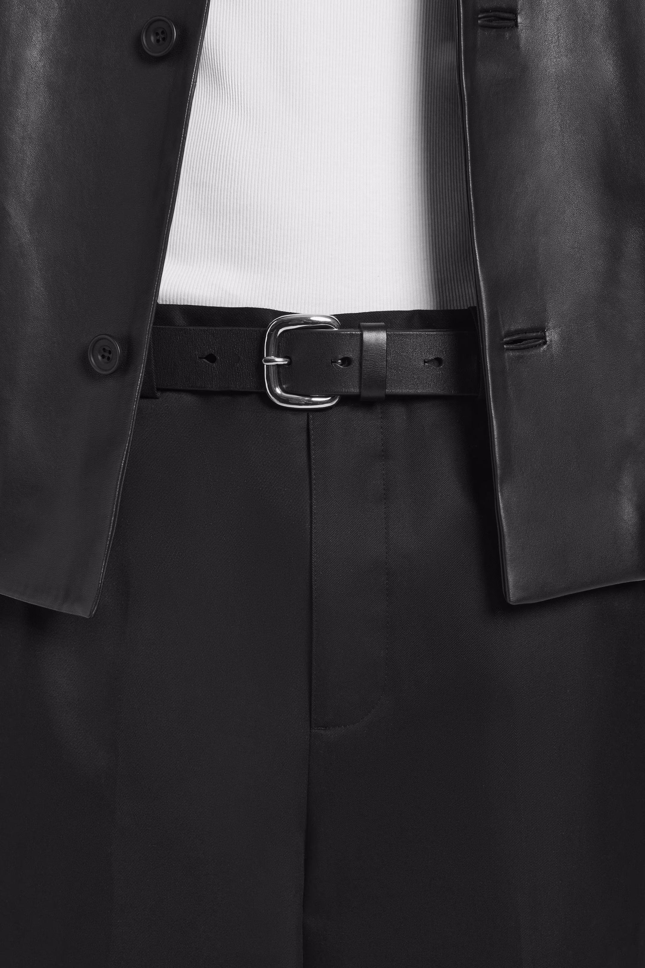 RELAXED COTTON STRAIGHT-LEG TROUSERS