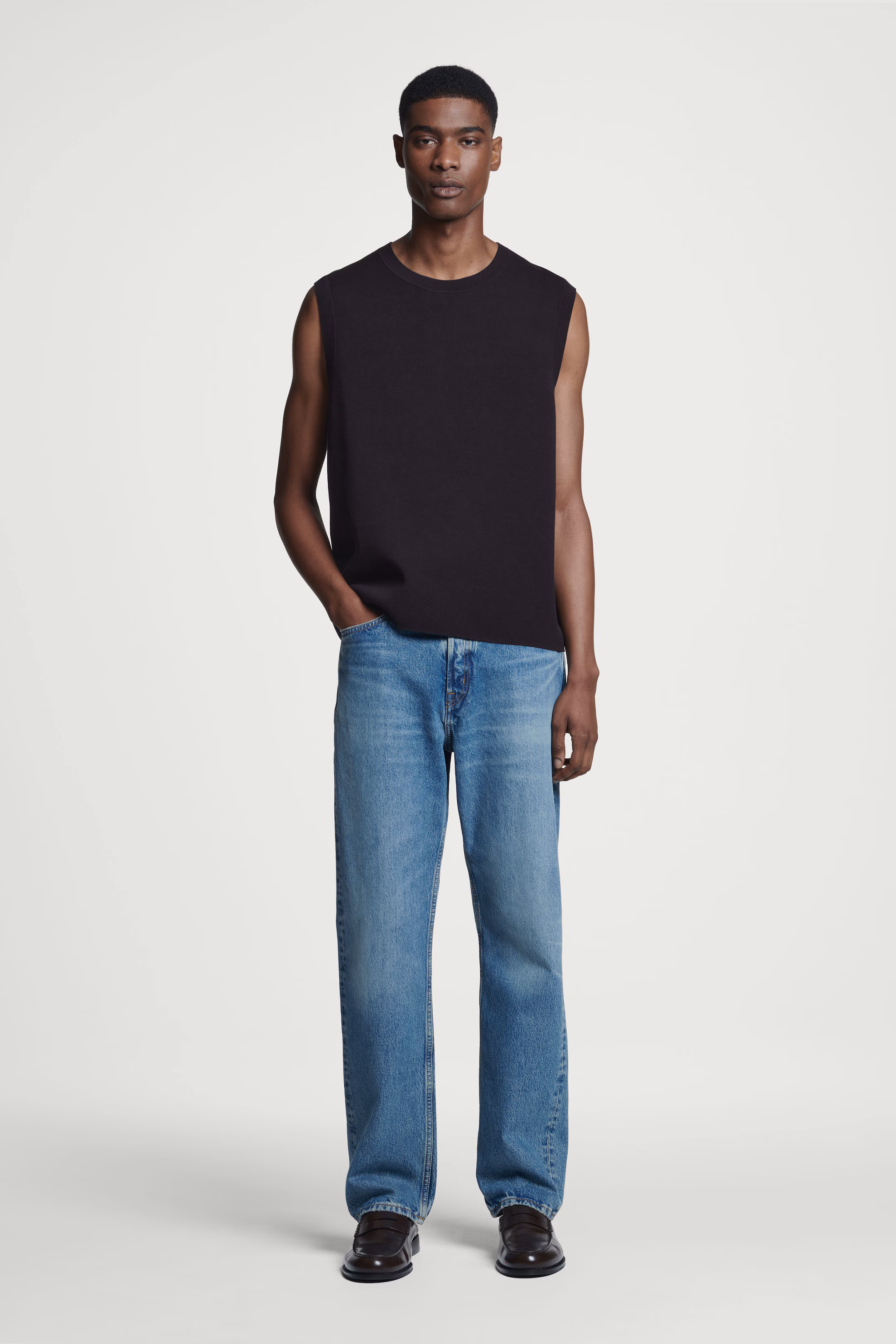 DOUBLE-FACED KNITTED TANK