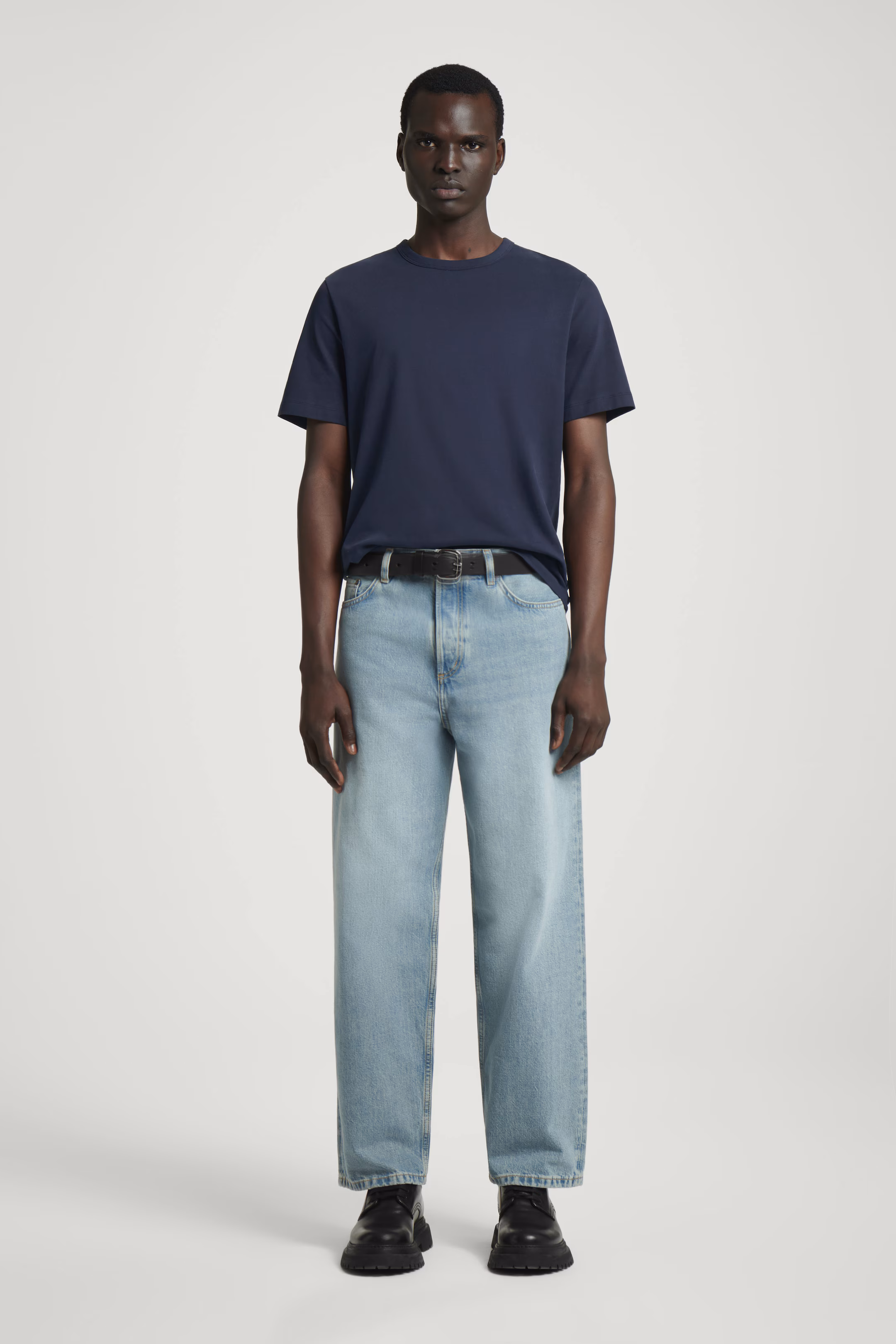 REGULAR LIGHTWEIGHT BRUSHED-COTTON T-SHIRT