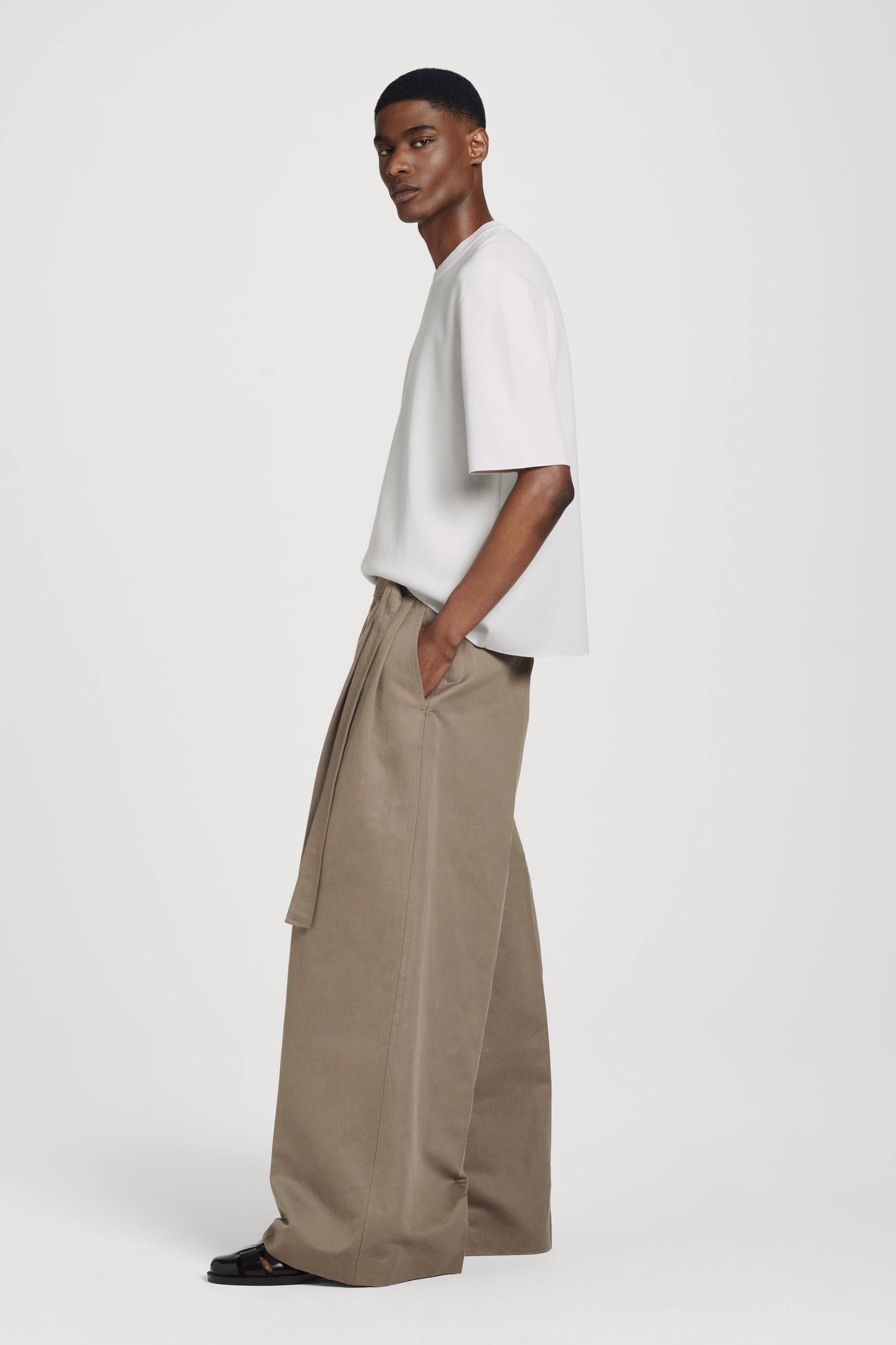 RELAXED DOUBLE-FACED KNIT T-SHIRT