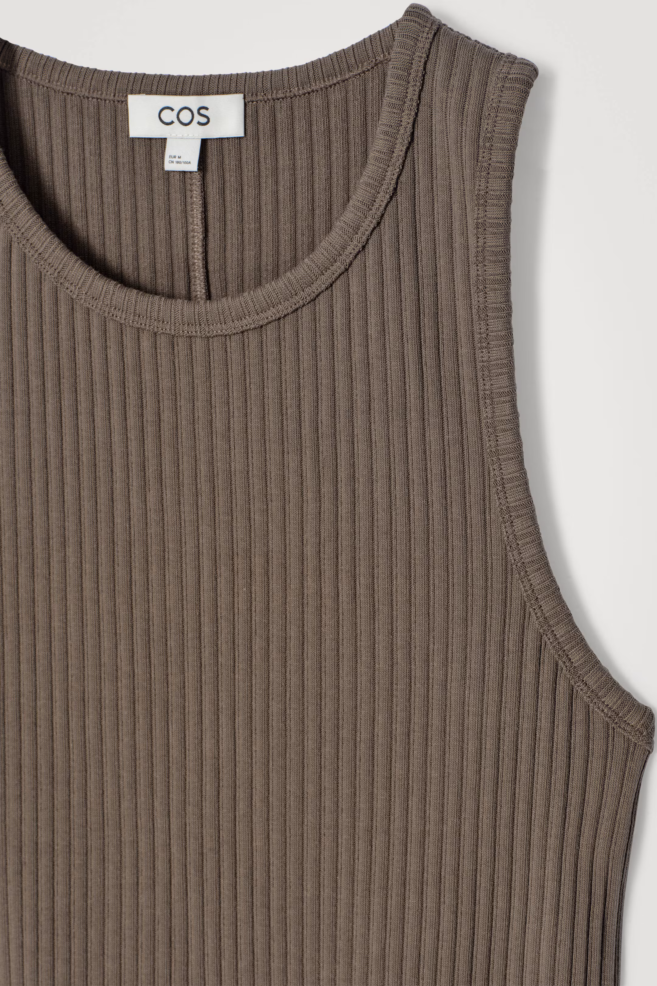 SLIM RIBBED COTTON TANK TOP