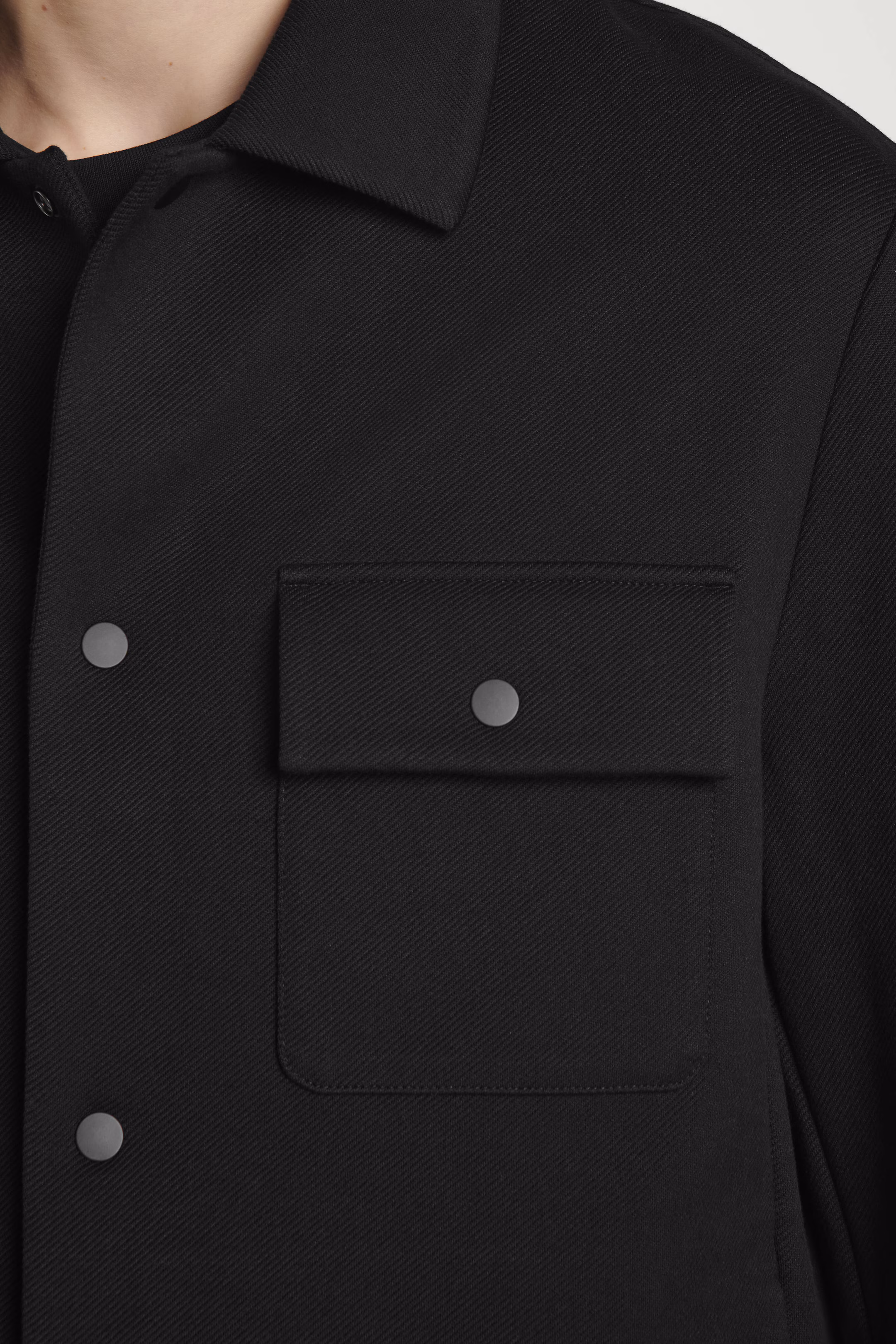 JERSEY-TWILL SHIRT JACKET