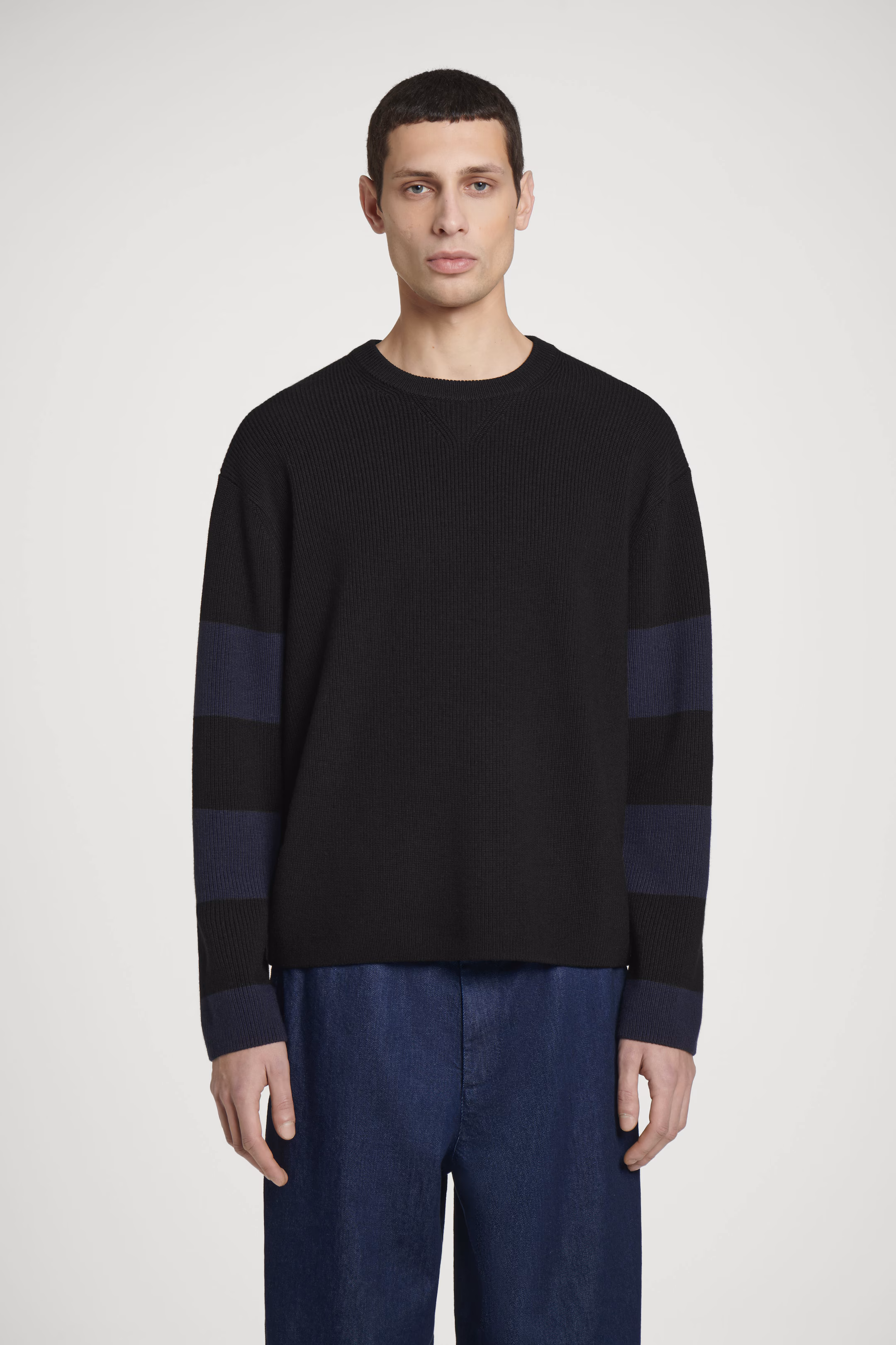 STRIPED MERINO WOOL JUMPER