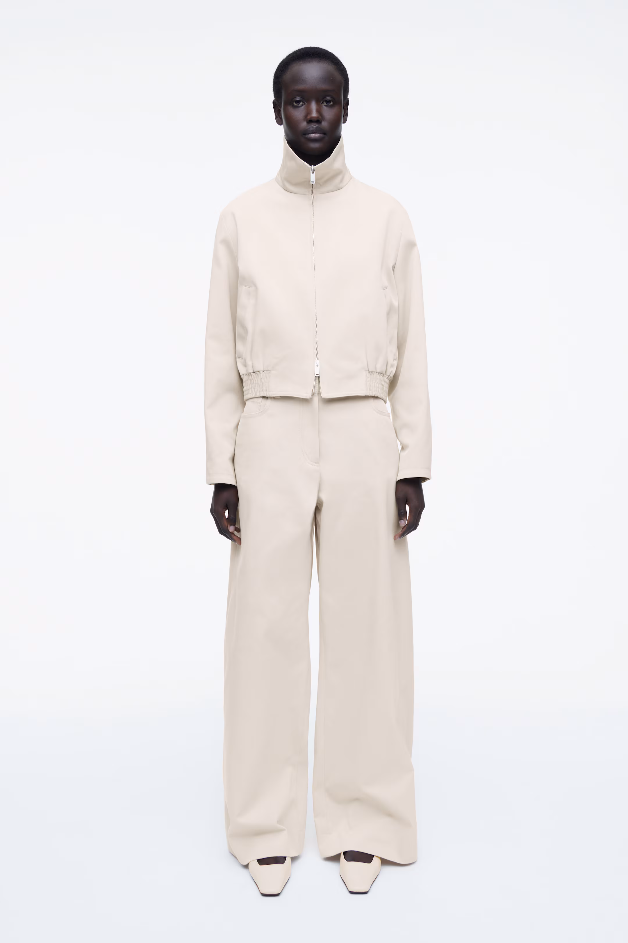 WIDE-LEG COTTON TROUSERS