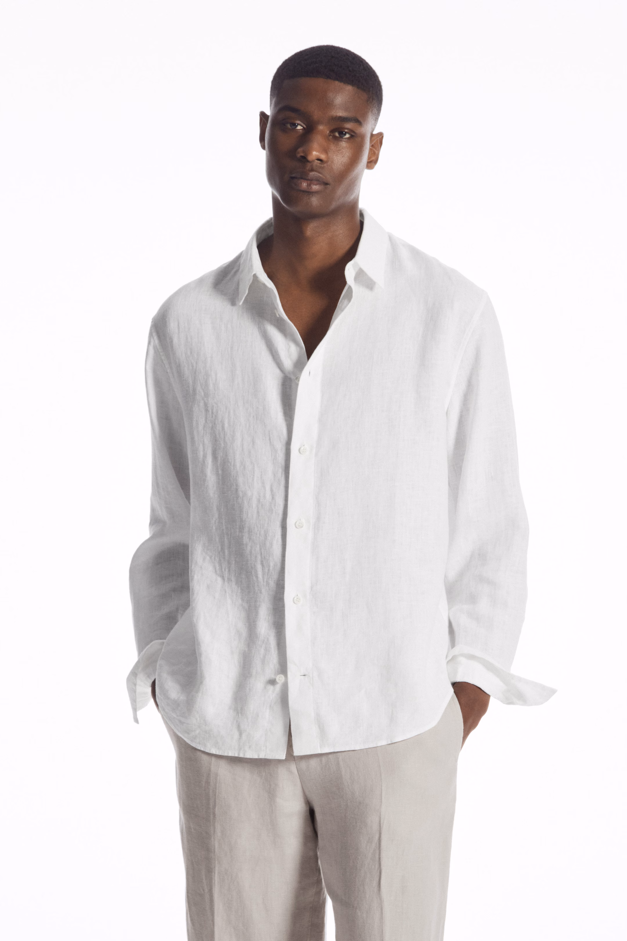 RELAXED LINEN LONG-SLEEVED SHIRT