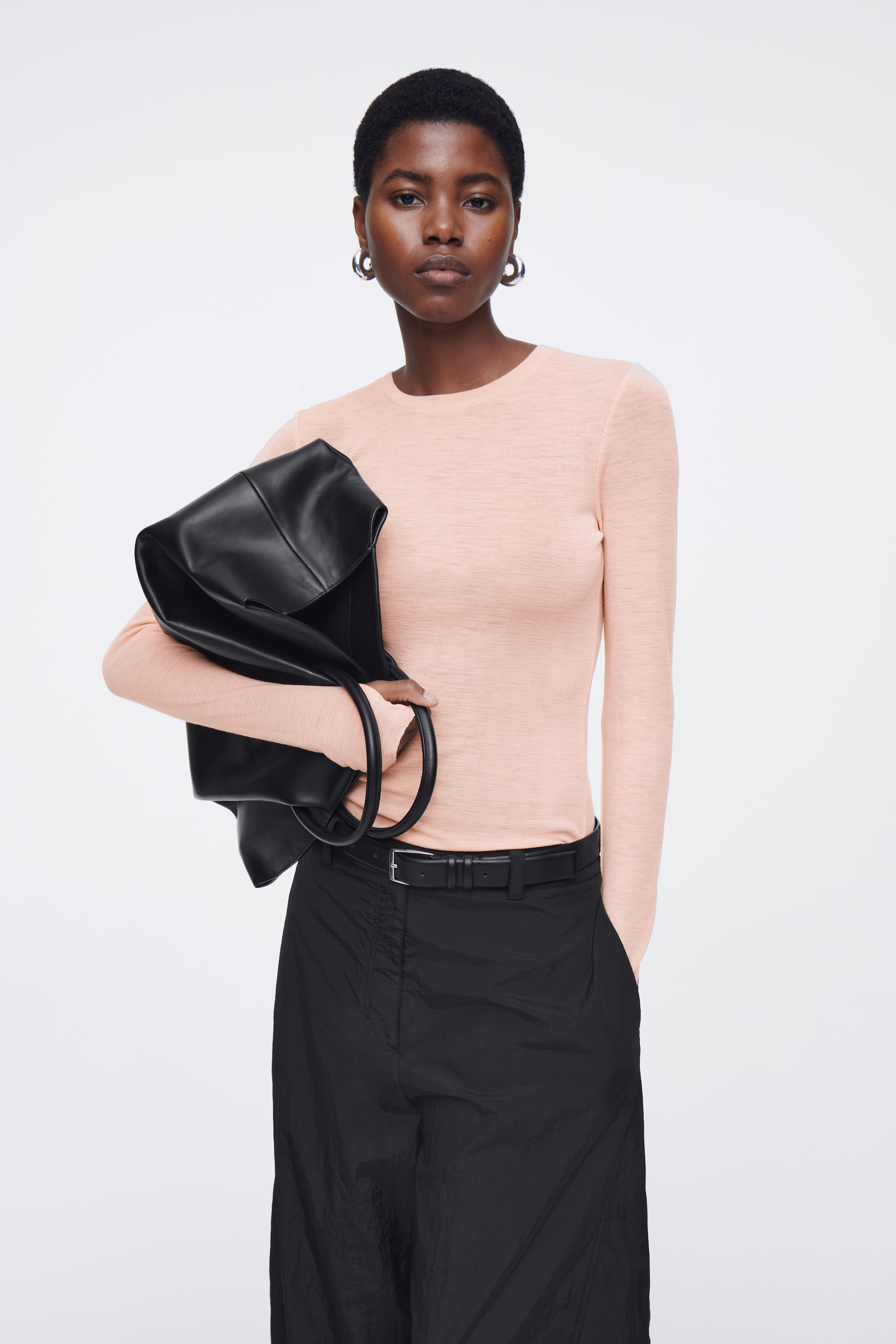 CREW-NECK MERINO WOOL TOP