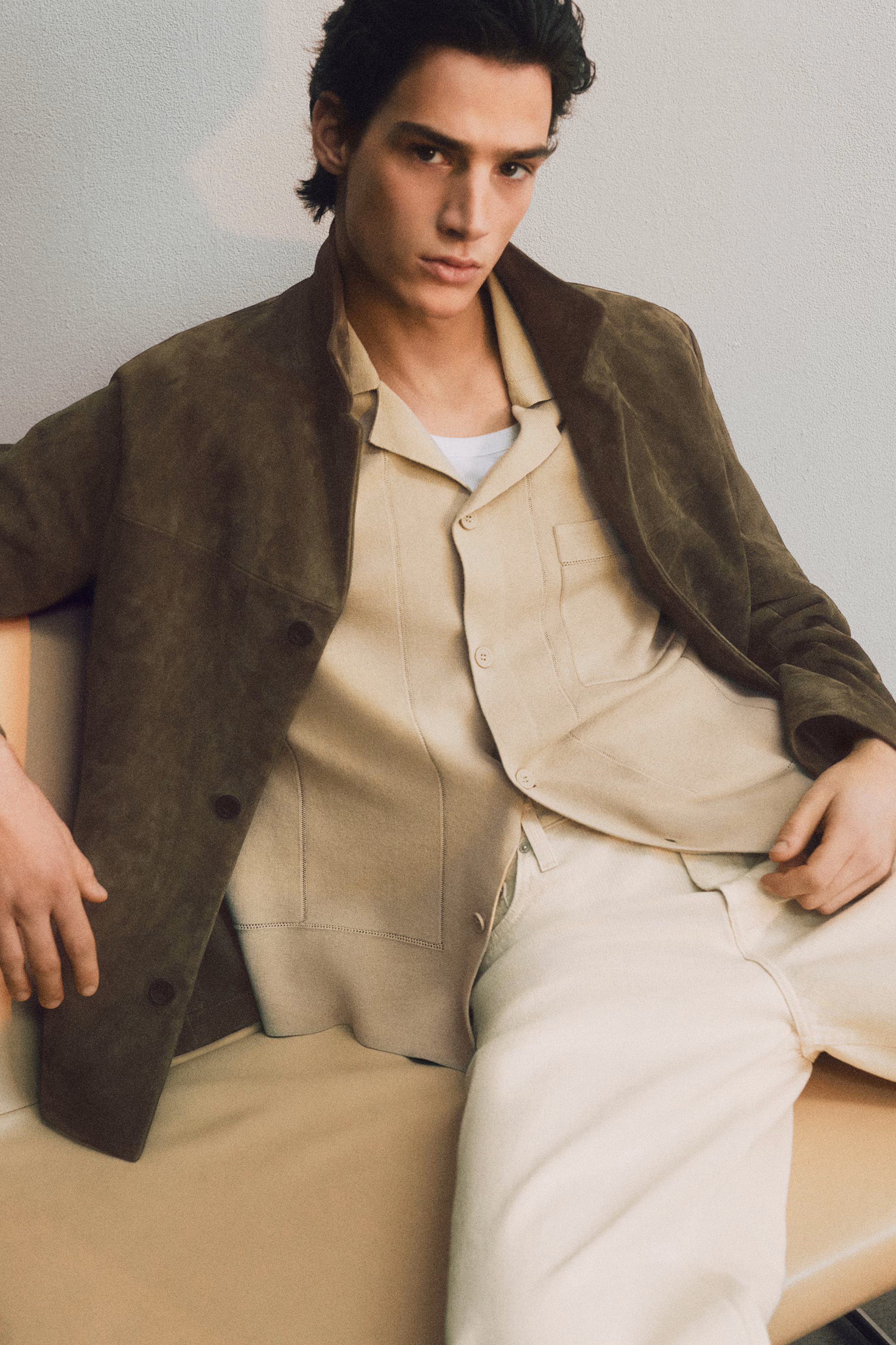 SINGLE-BREASTED SUEDE JACKET