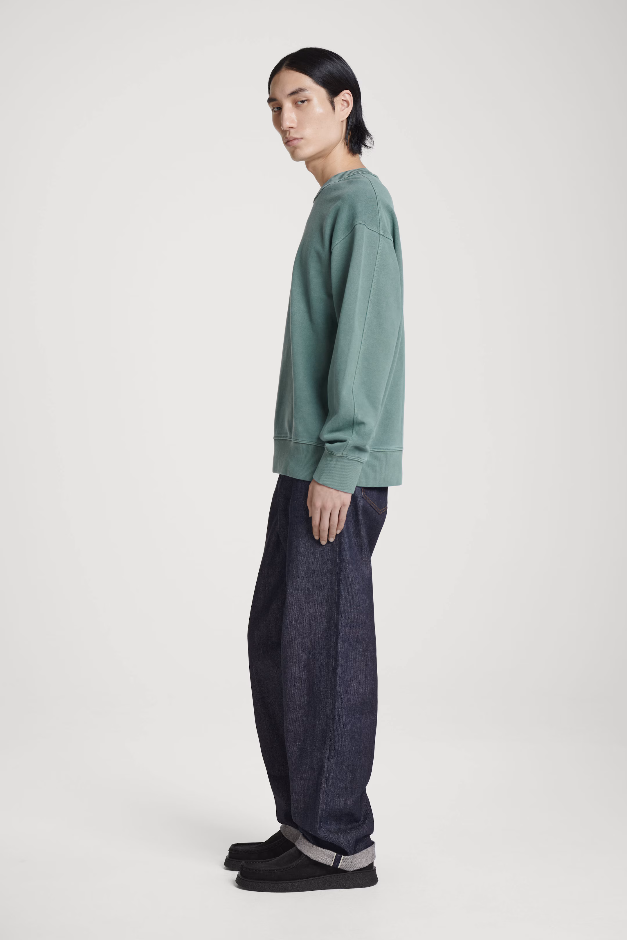 RELAXED WASHED-COTTON SWEATSHIRT