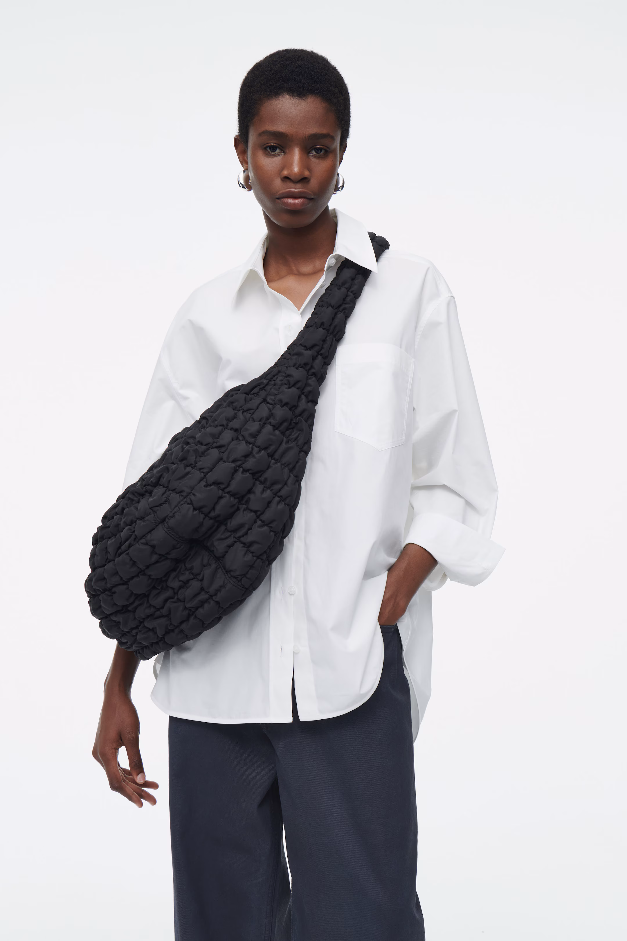 OVERSIZED QUILTED CROSSBODY BAG