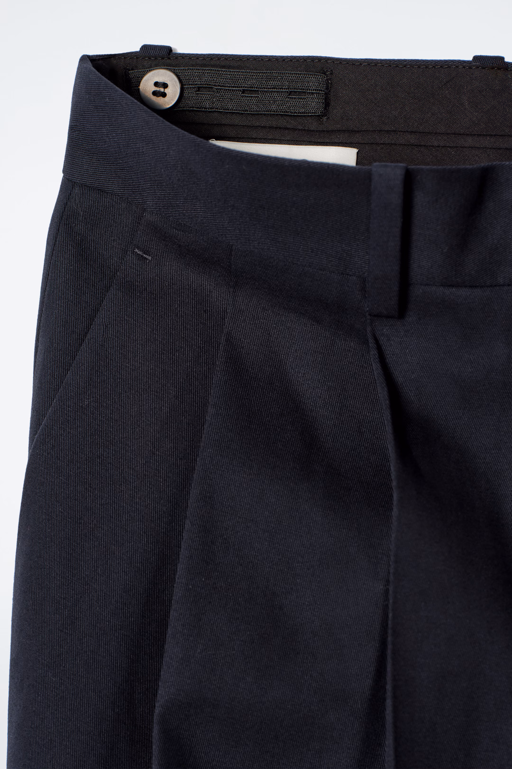RELAXED COTTON WIDE-LEG TROUSERS