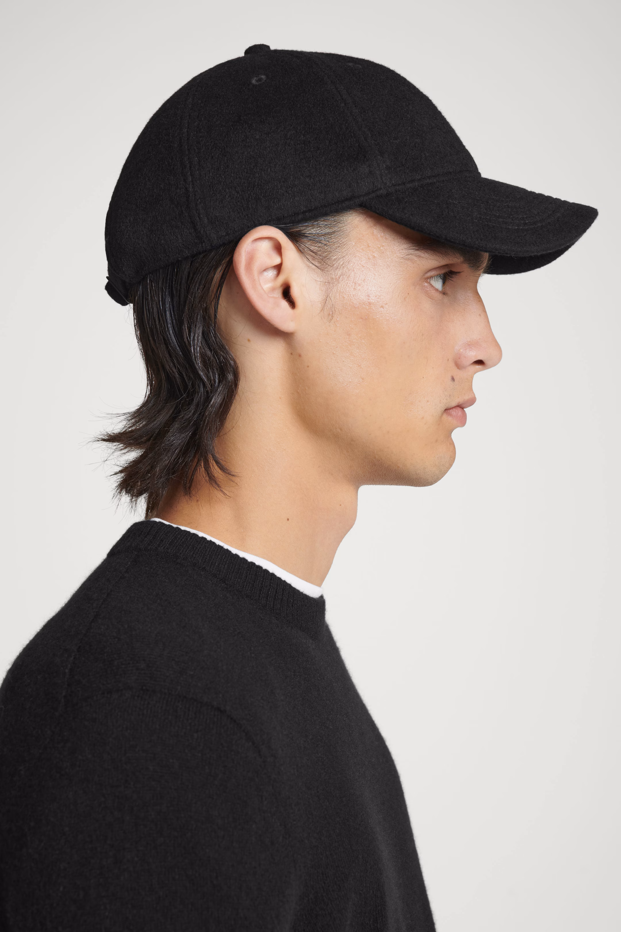 WOOL-BLEND BASEBALL CAP